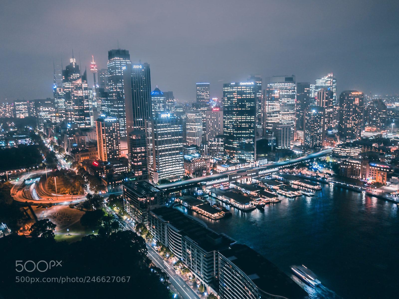 DJI FC220 sample photo. Sydney night city photography