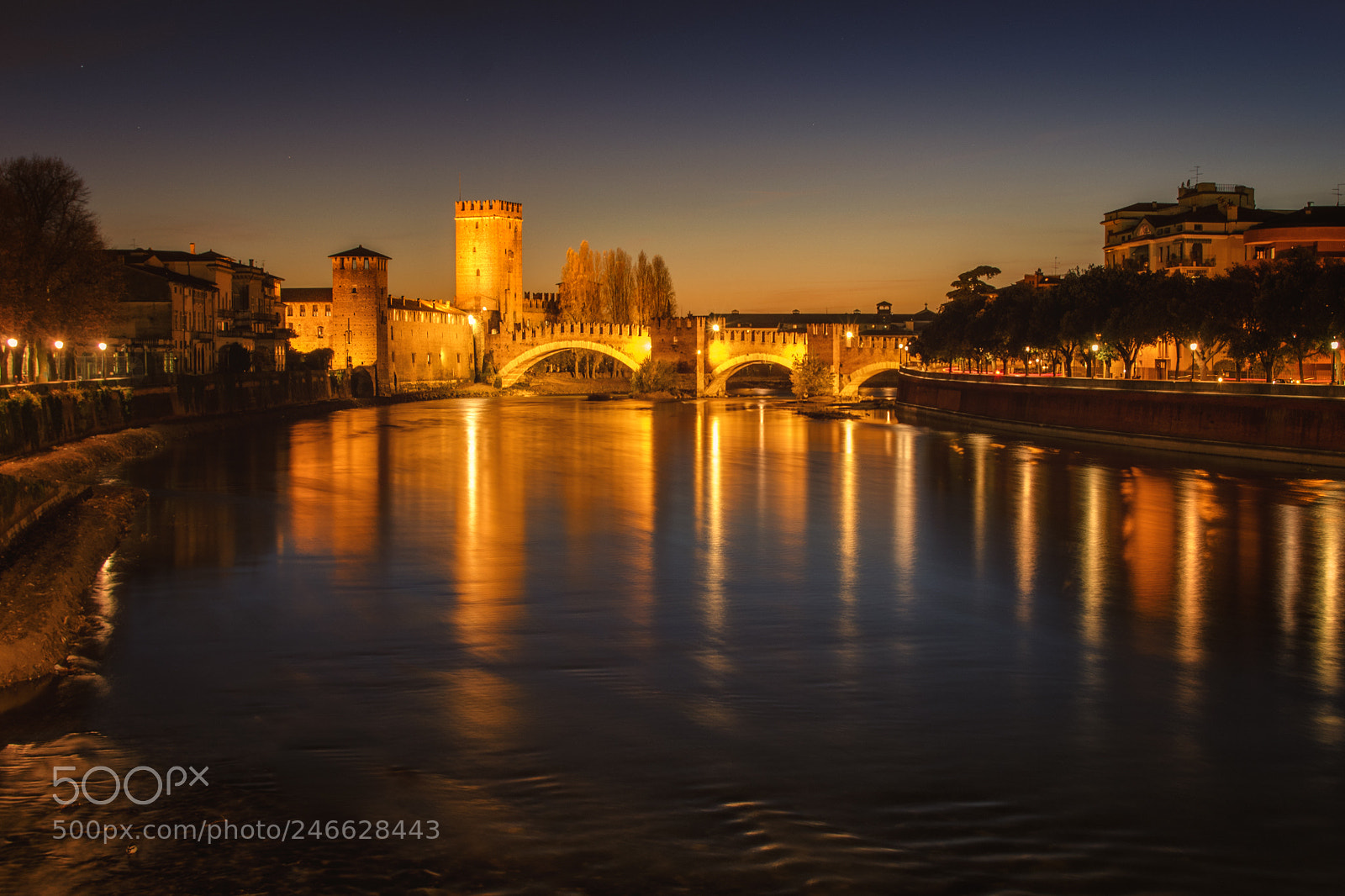 Pentax K-S2 sample photo. Verona after sunset photography