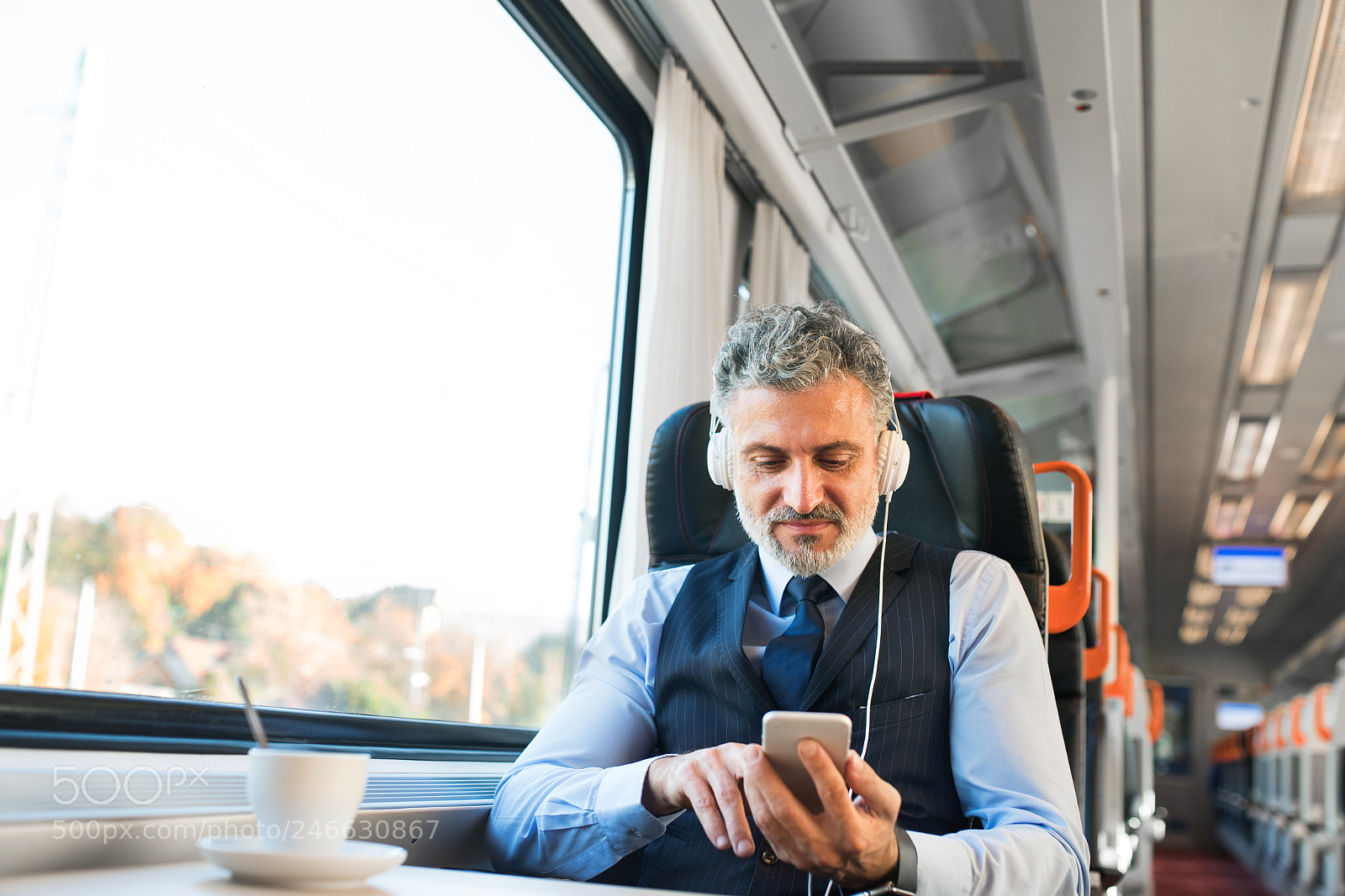 Nikon D5 sample photo. Mature businessman with smartphone photography