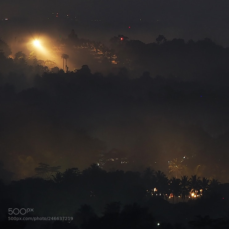 Olympus OM-D E-M10 sample photo. Silhouette borobudur temple photography