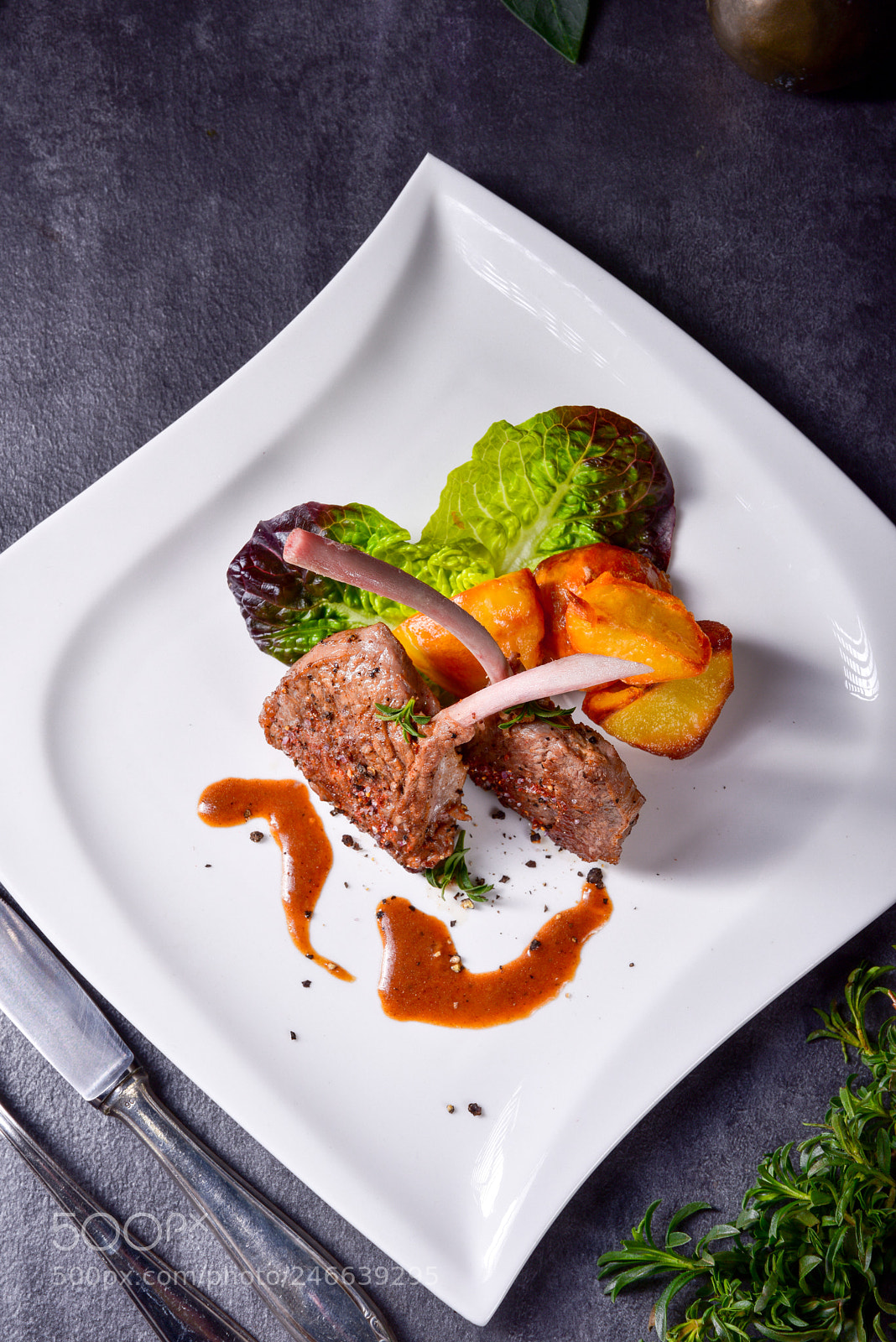 Nikon D810 sample photo. Grilled lamb chops with photography