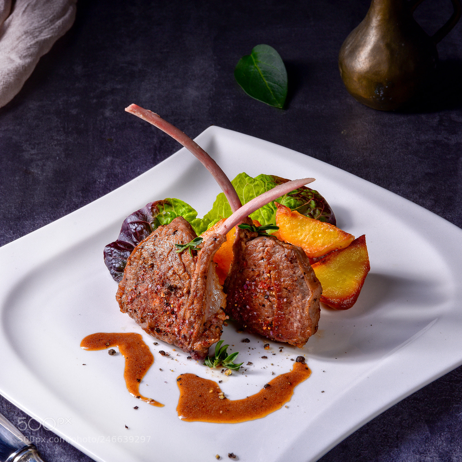 Nikon D810 sample photo. Grilled lamb chops with photography