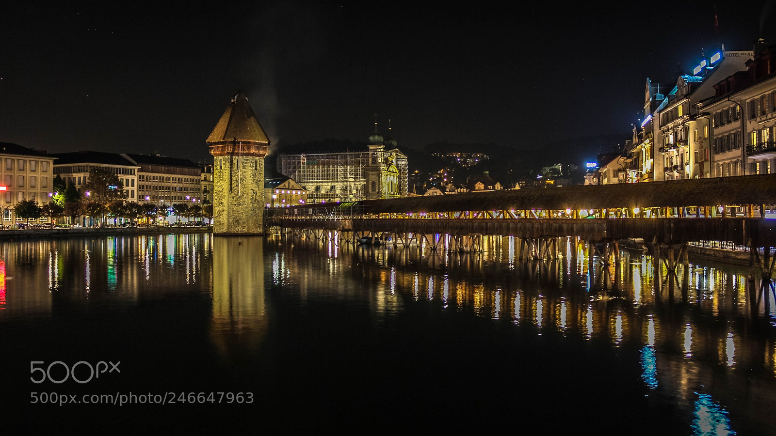 Canon EOS 600D (Rebel EOS T3i / EOS Kiss X5) sample photo. Lucerne at night photography
