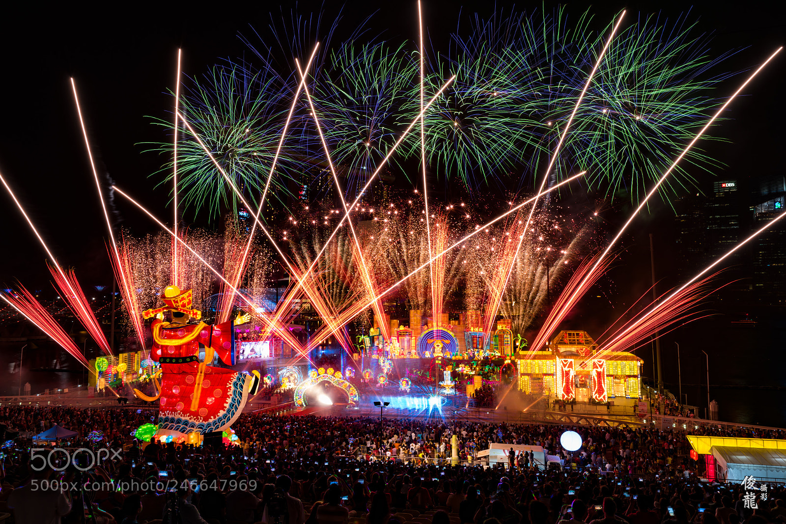 Sony a7R II sample photo. River hongbao 2018 fireworks photography