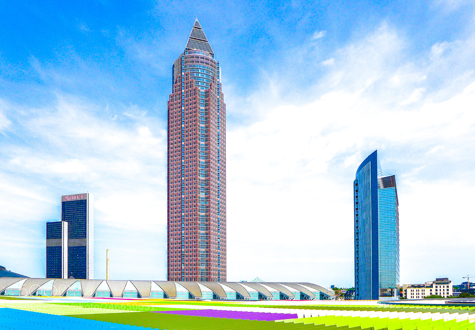 Panasonic Lumix DMC-LX7 sample photo. Frankfurt  -  messeturm photography