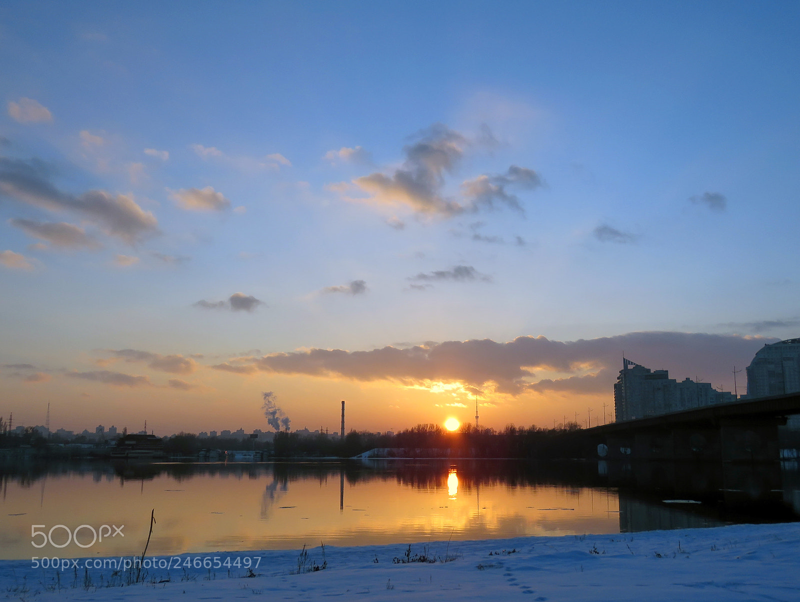 Canon PowerShot SX60 HS sample photo. Winter sunset on the photography
