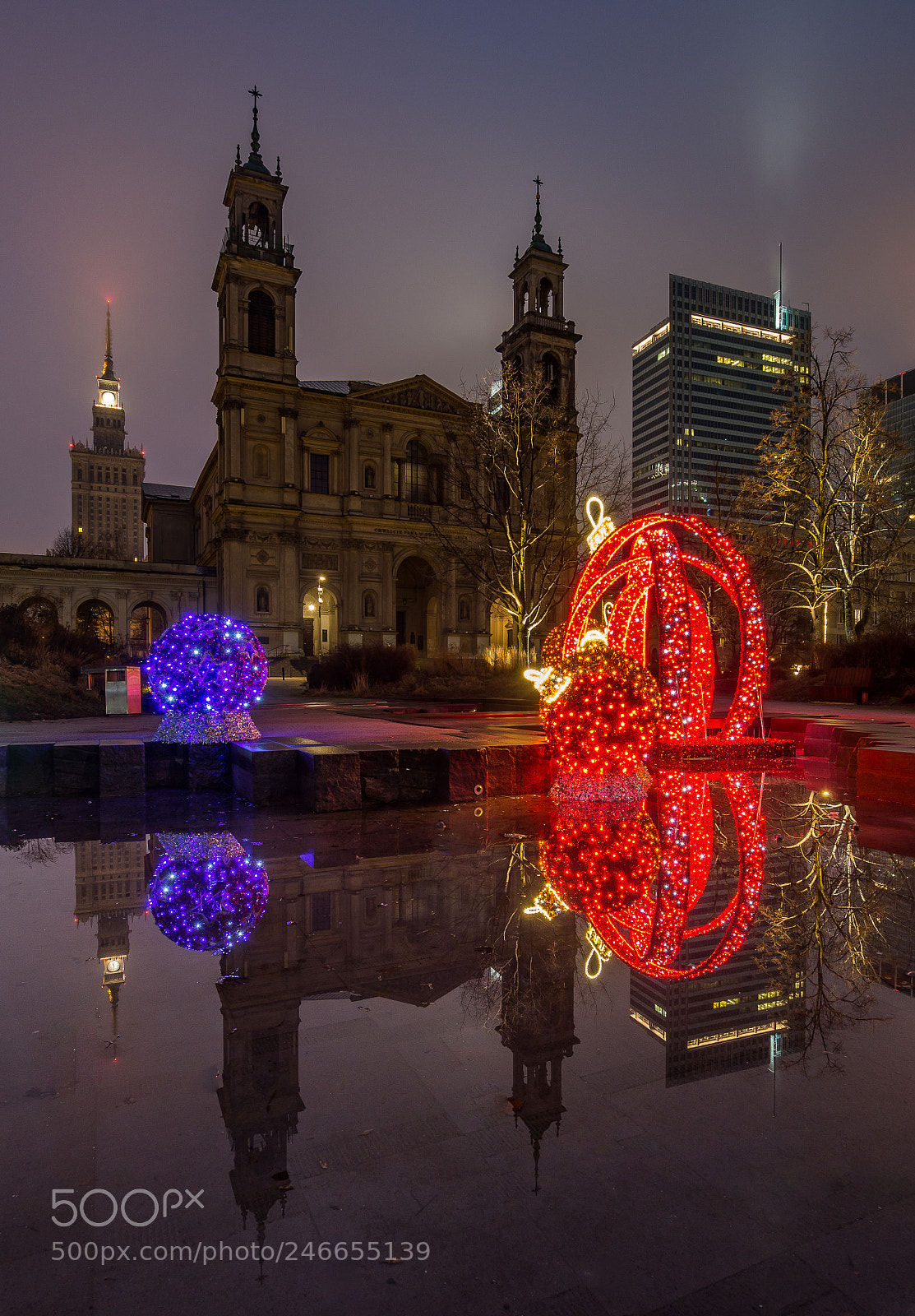 Olympus OM-D E-M10 II sample photo. Warsaw by night photography