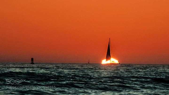 Nikon D70s sample photo. Sunset sail photography