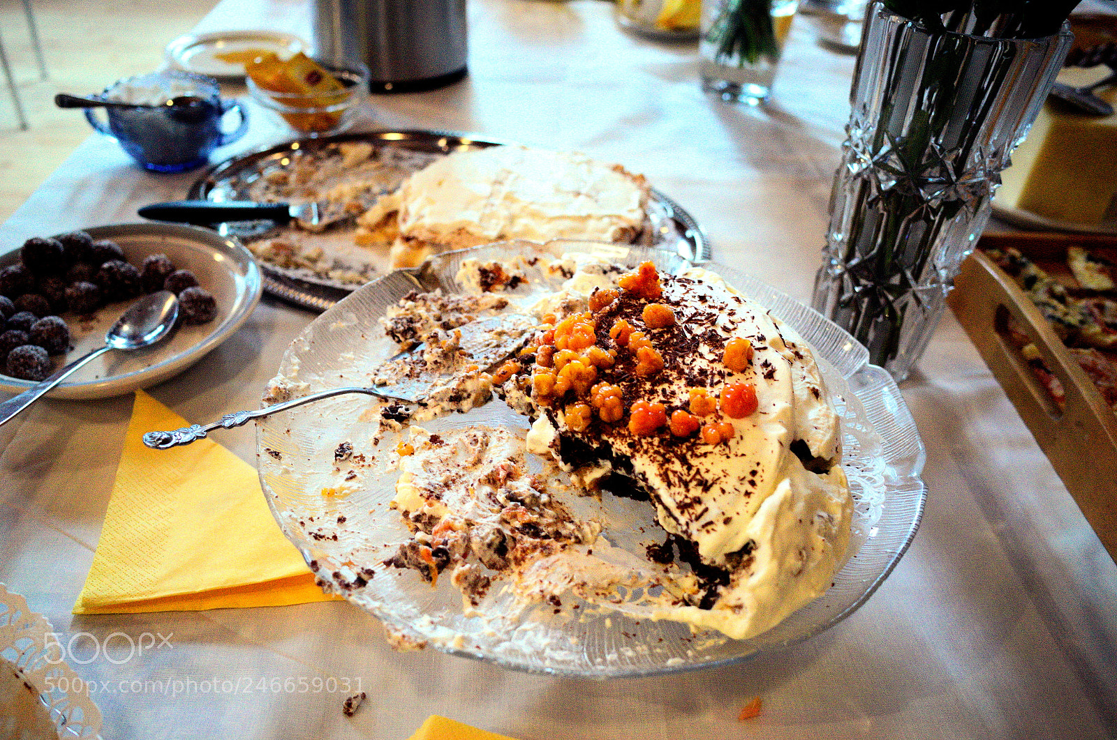 Ricoh GR II sample photo. Cloudberry and chocolate cake photography