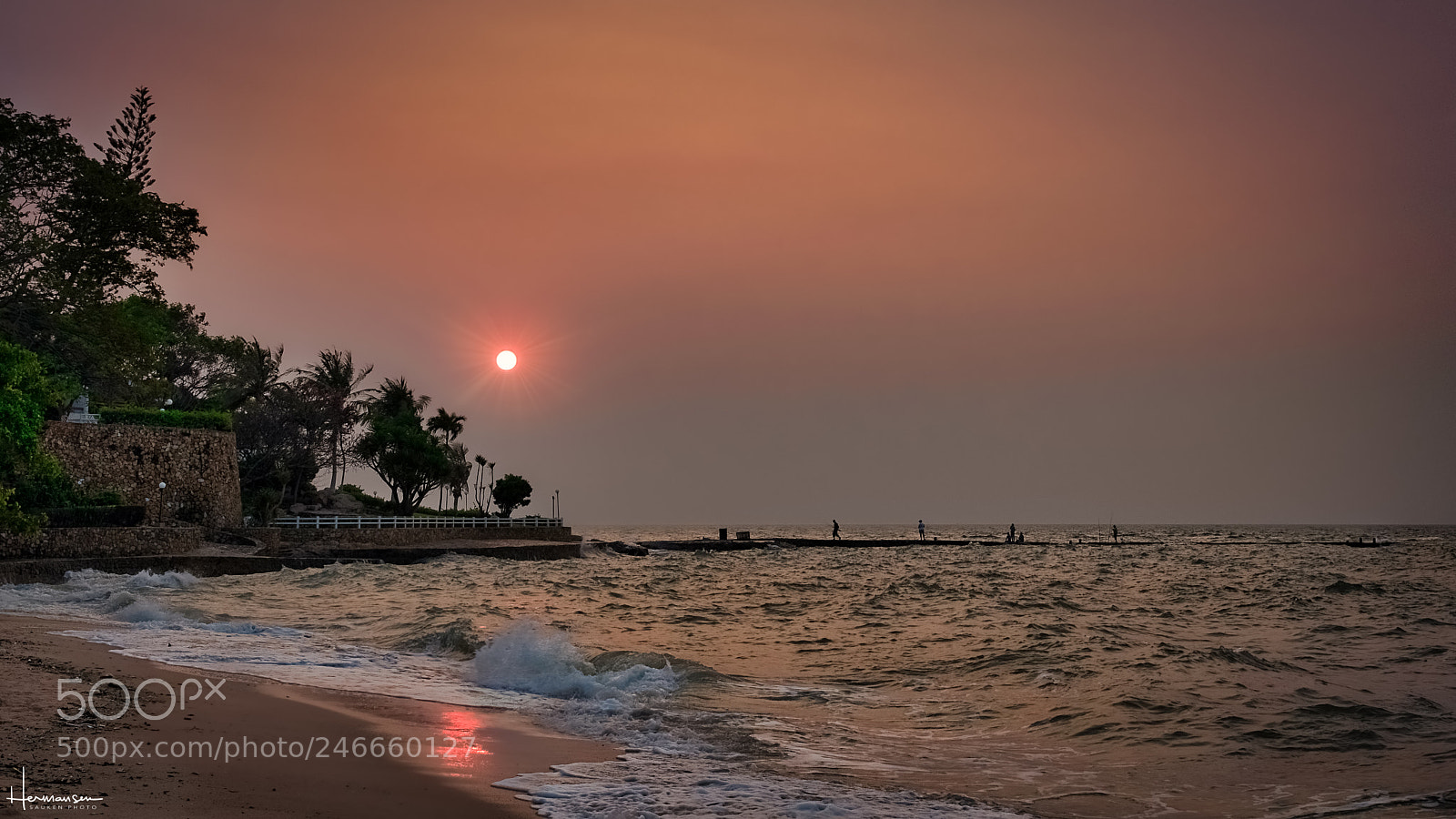 Sony a7R II sample photo. Fishermen sunset photography
