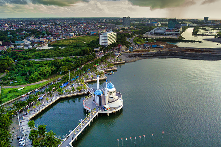 DJI FC220 sample photo. Floating mosque photography
