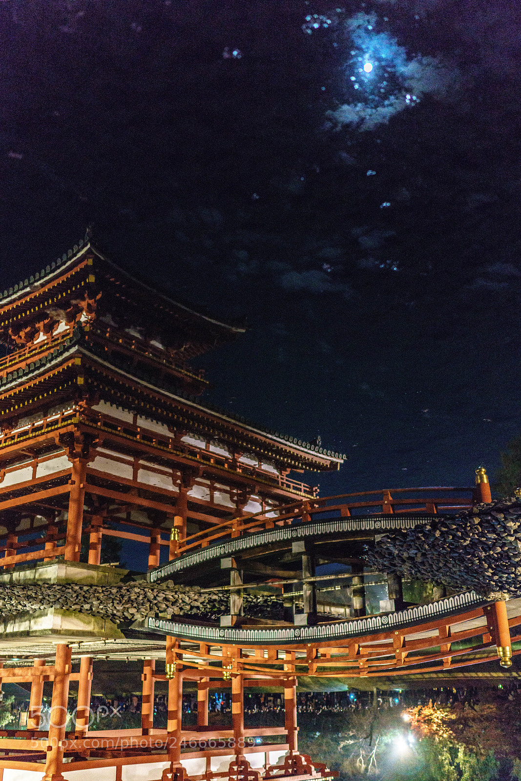Sony a7R II sample photo. Byodoin temple_night_2017_reflection photography