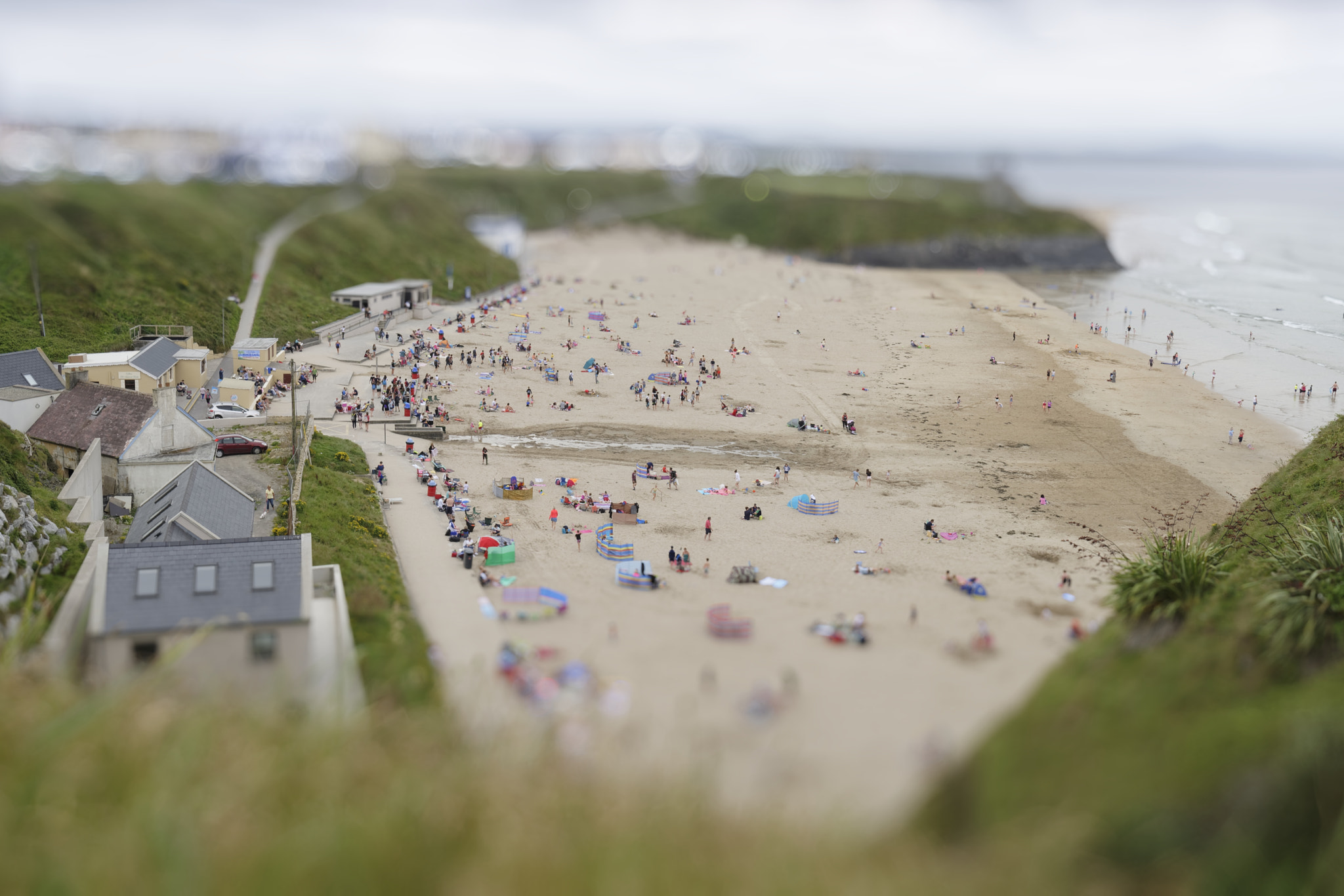 Nikon D810 + Tamron SP 15-30mm F2.8 Di VC USD sample photo. Ballybunion ireland miniature effect photography