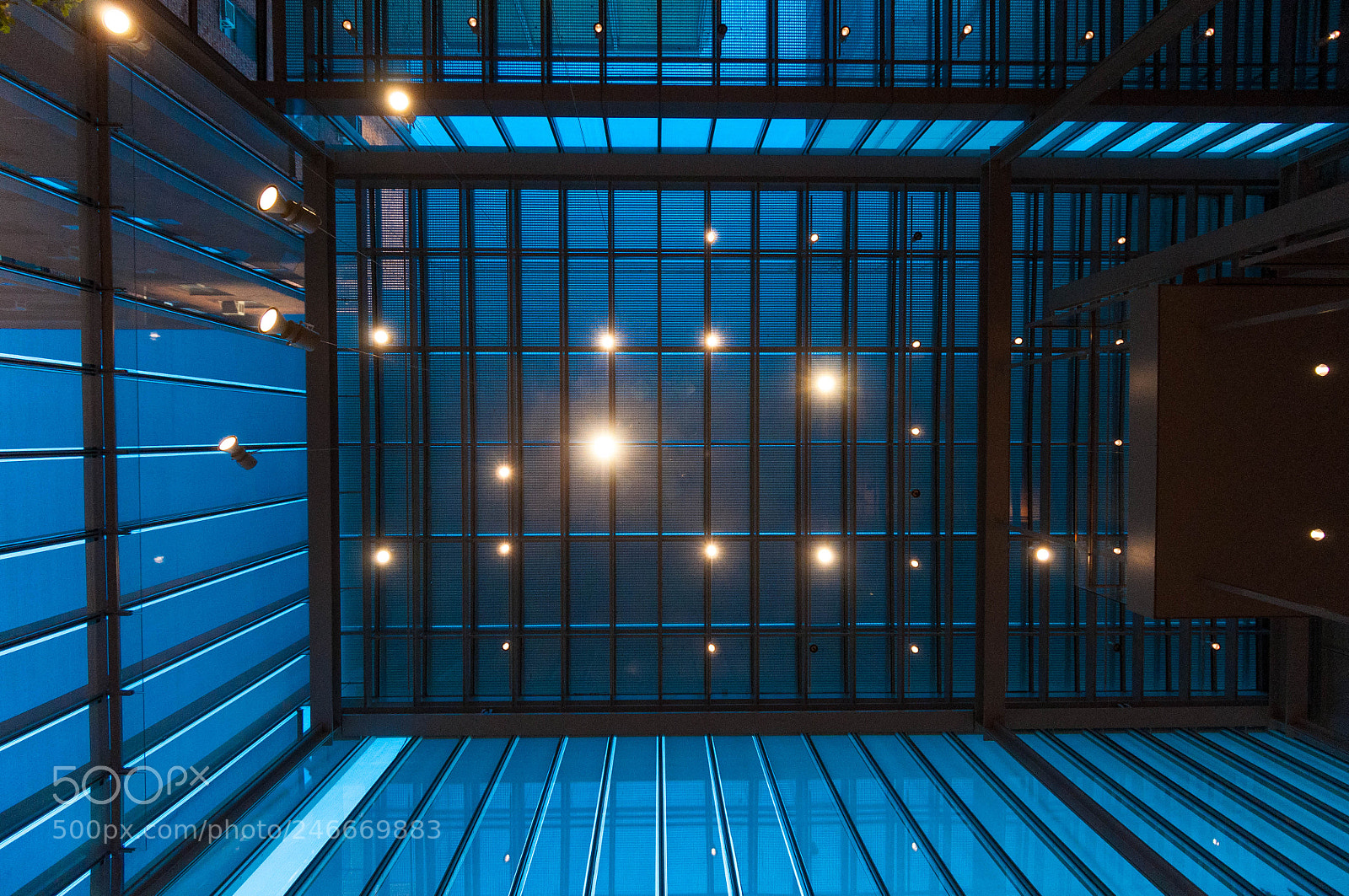 Nikon D90 sample photo. Morgan library blue hour photography