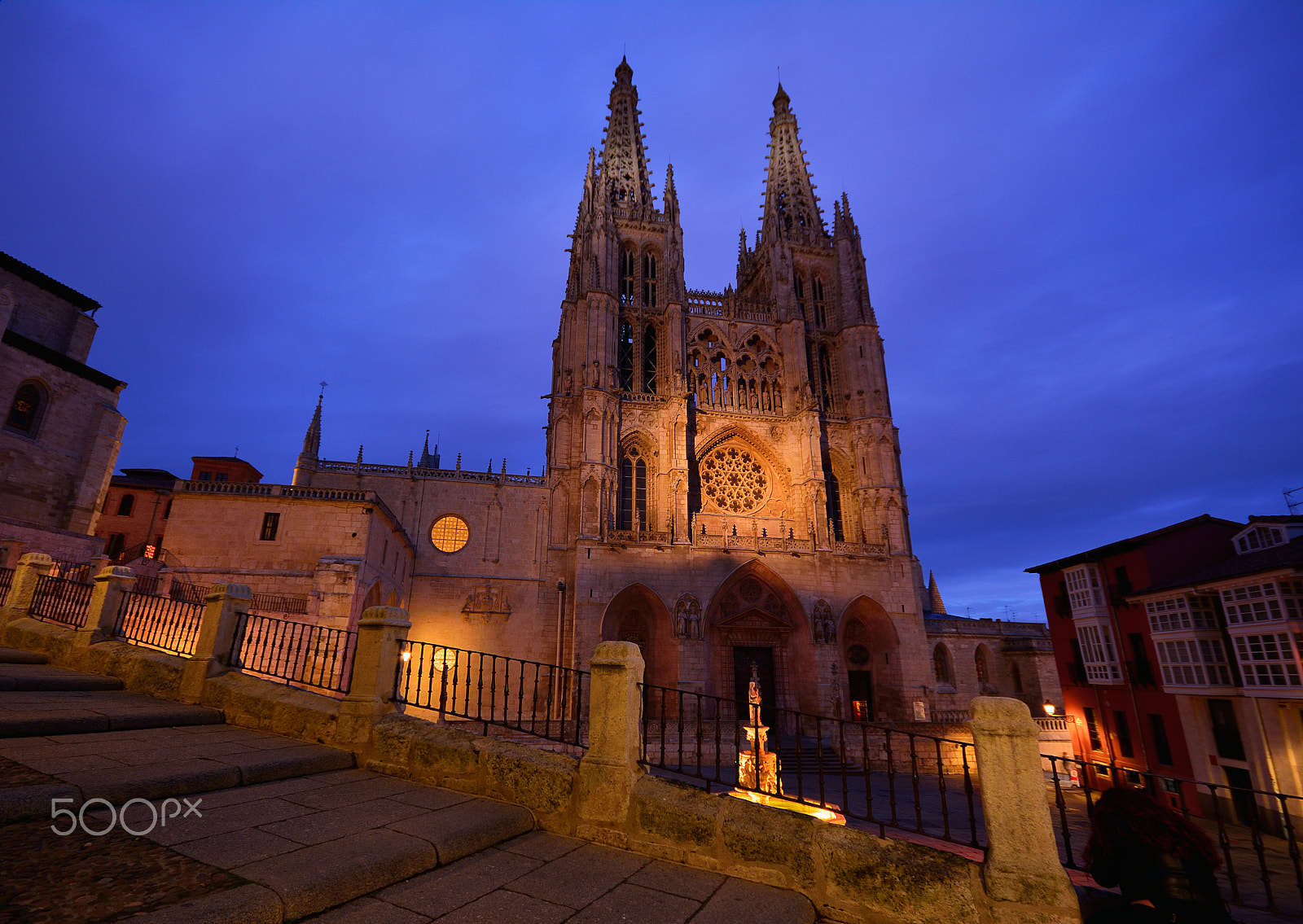 Sigma 10-20mm F4-5.6 EX DC HSM sample photo. Burgos cathedral in the dusk light, spain. photography