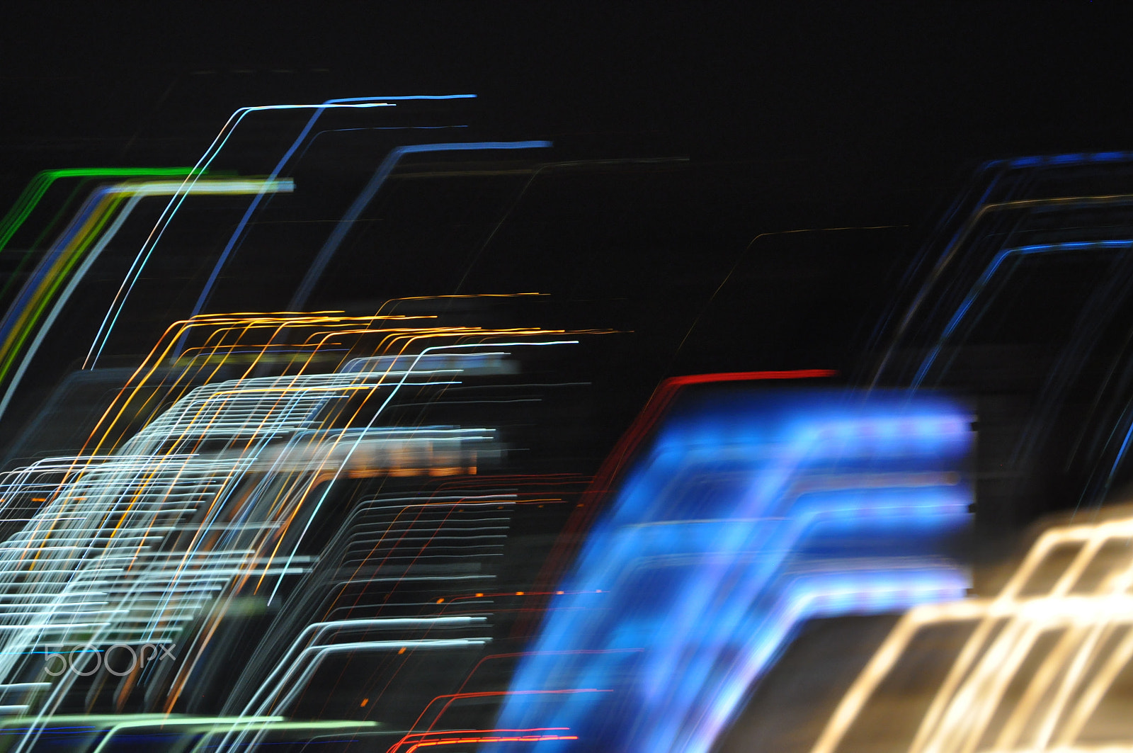 Nikon D5000 sample photo. Abstract lights photography