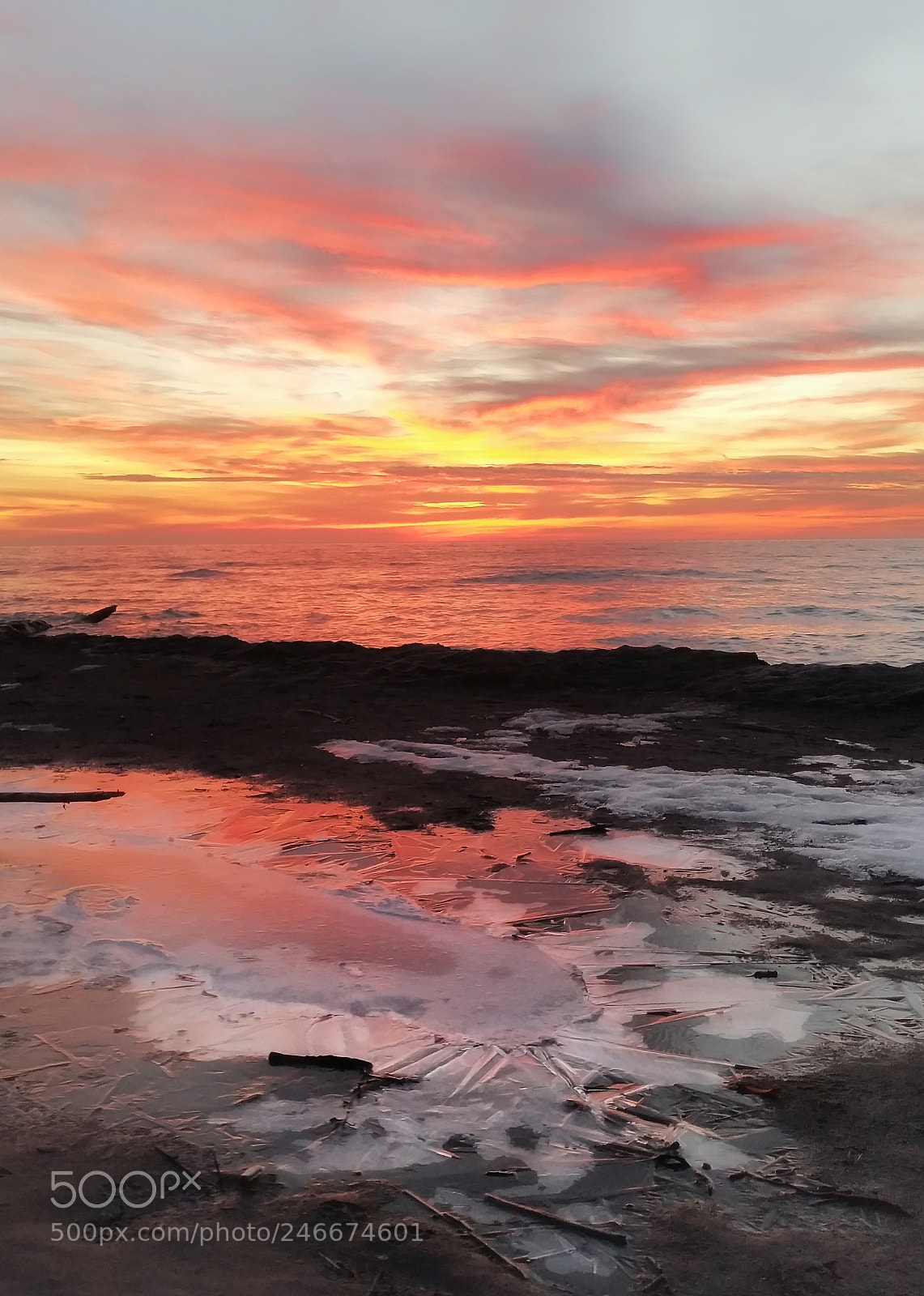 Samsung Galaxy S5 sample photo. Icy beach photography