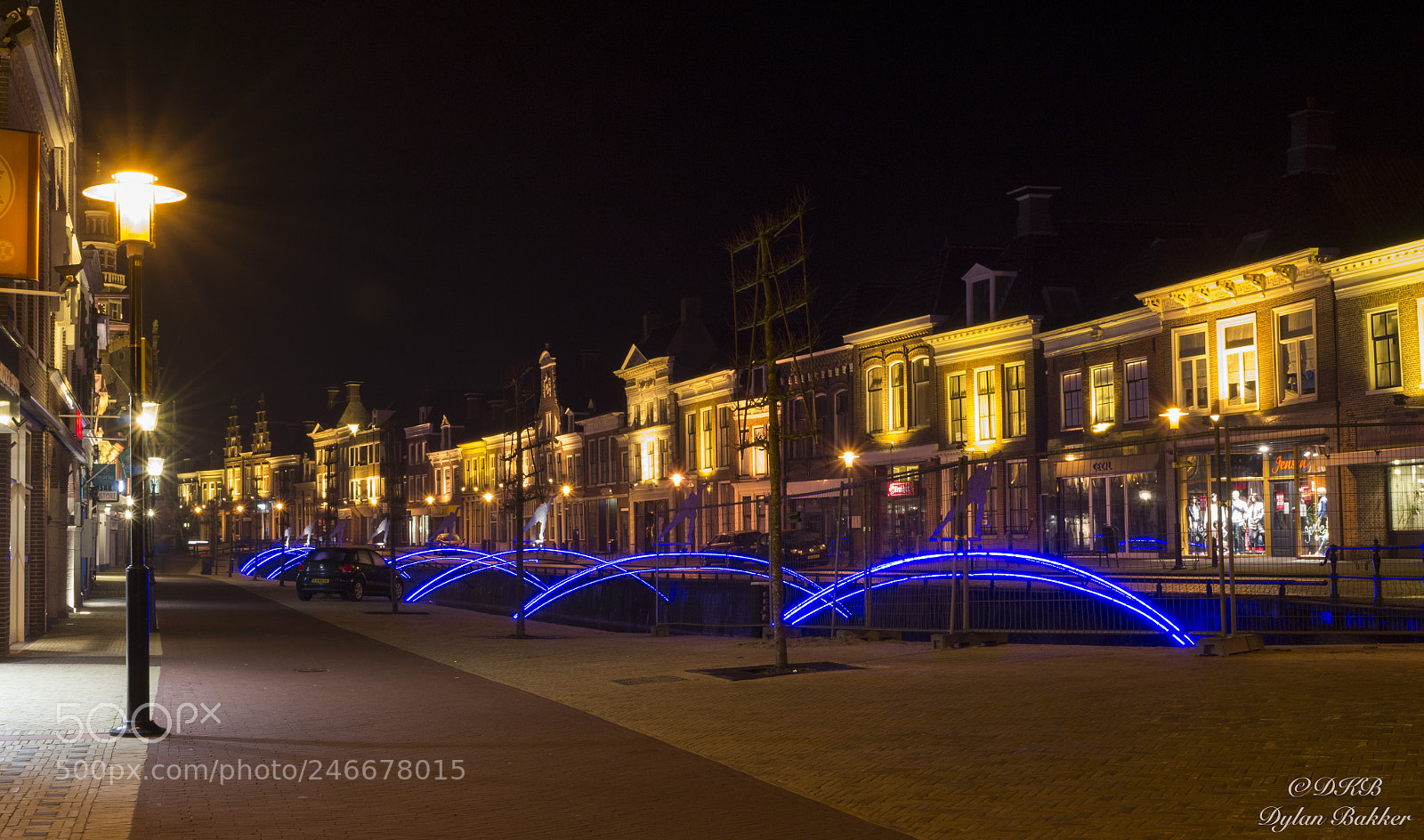 Nikon D3100 sample photo. Bolsward at night photography