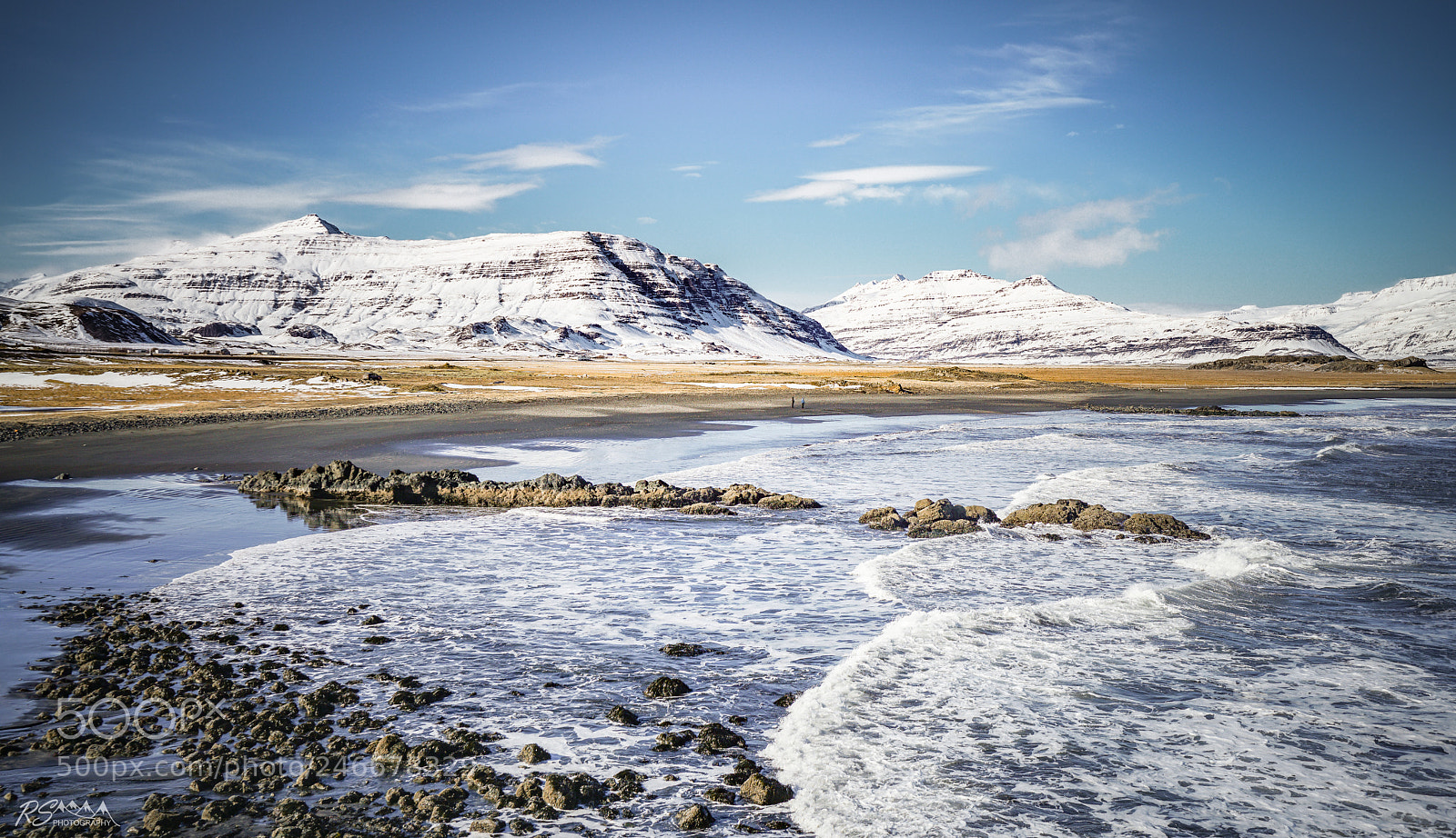 Sony a7R II sample photo. Winter bay, iceland photography