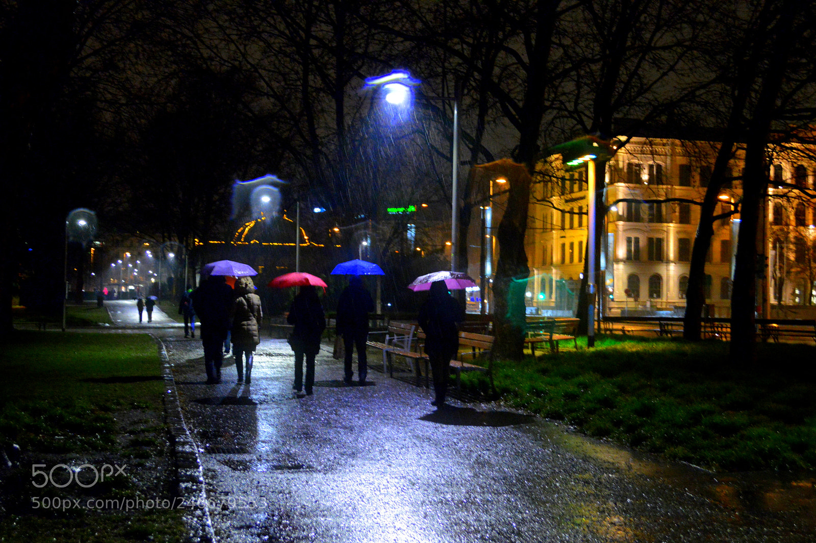 Nikon D3200 sample photo. Rain in colourful vienna photography