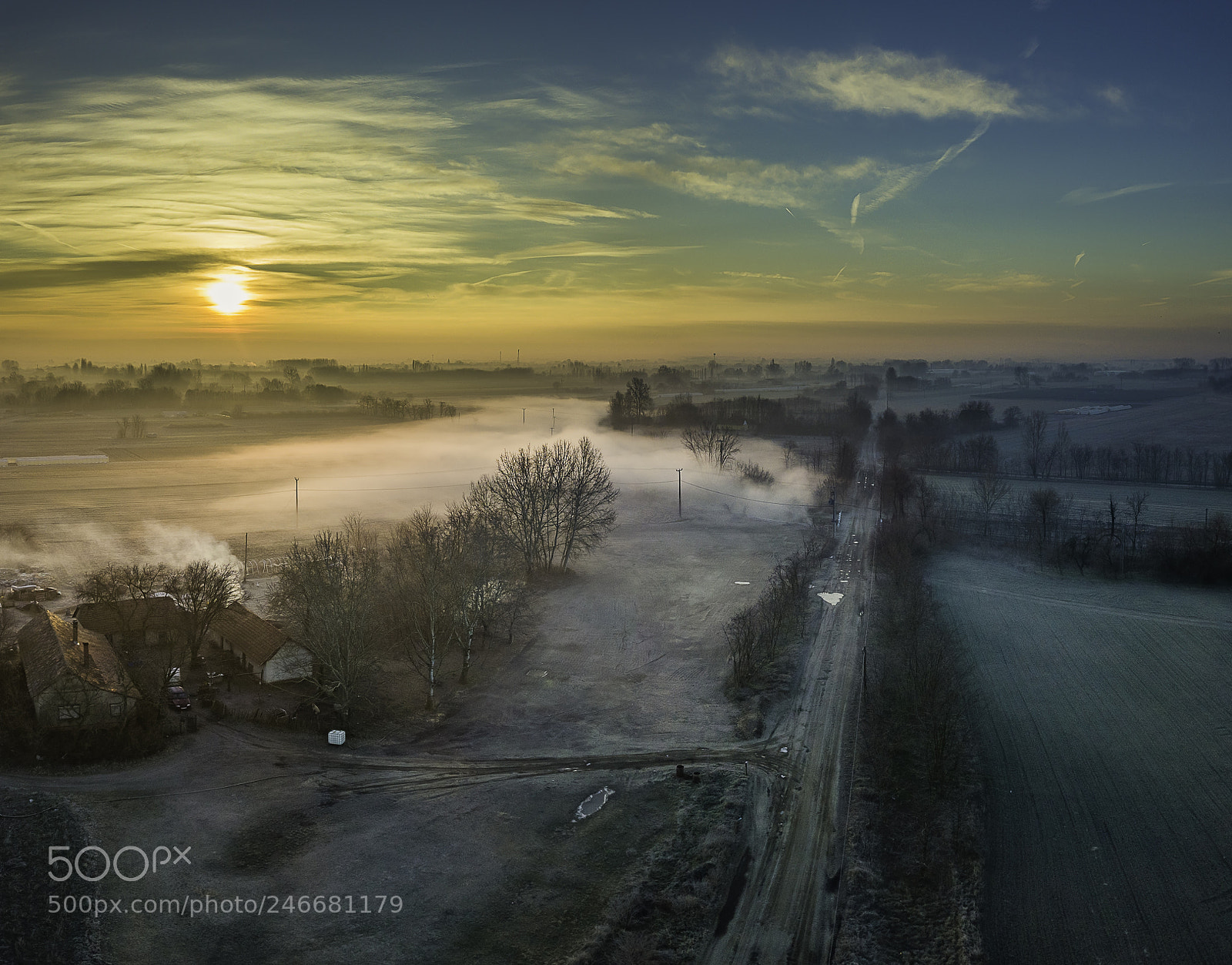 DJI FC220 sample photo. Misty morning photography