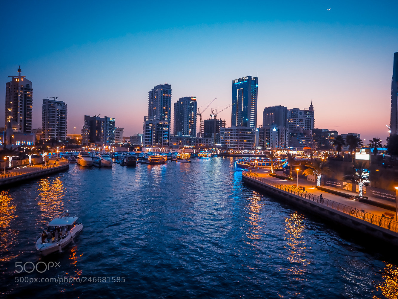 Olympus PEN-F sample photo. Dubai marina sunset photography