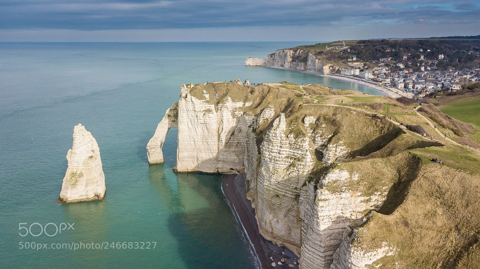 DJI FC220 sample photo. Cliffs of etretat photography