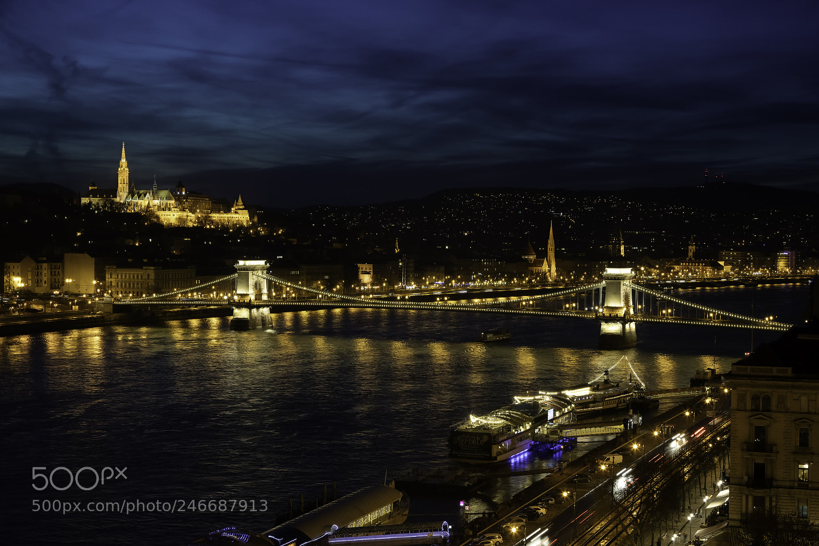 Canon EOS 5DS sample photo. Nightfall over budapest photography