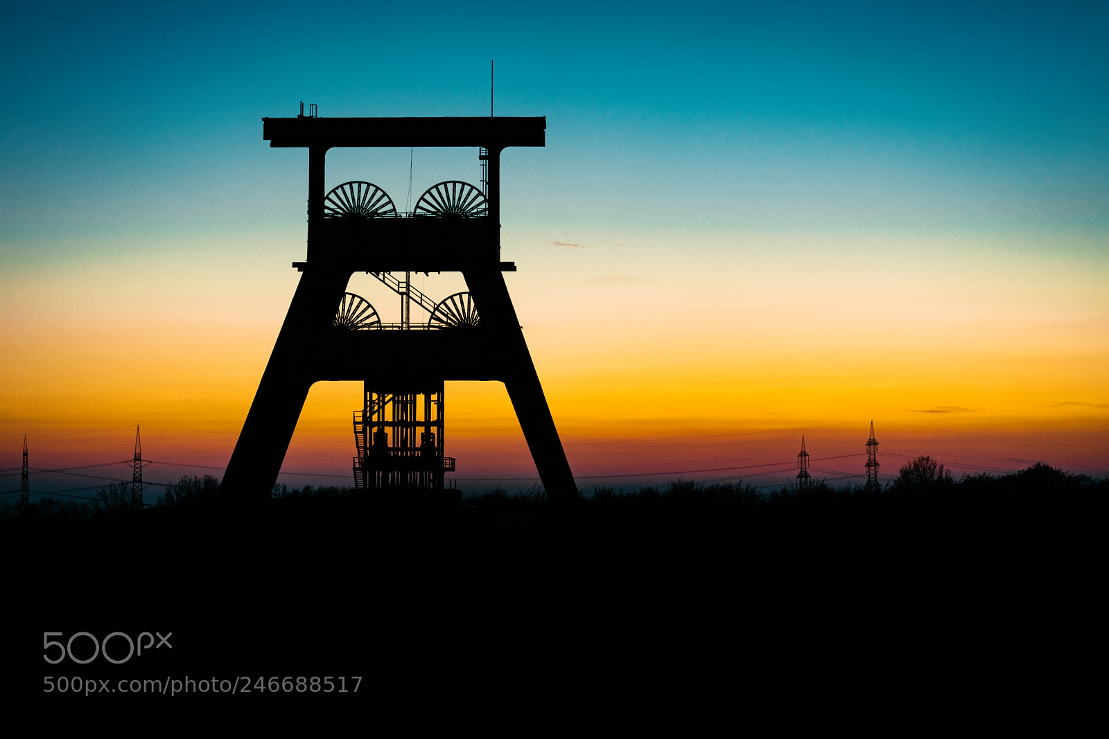 Sony a7 II sample photo. Zeche ewald colorful sunset photography
