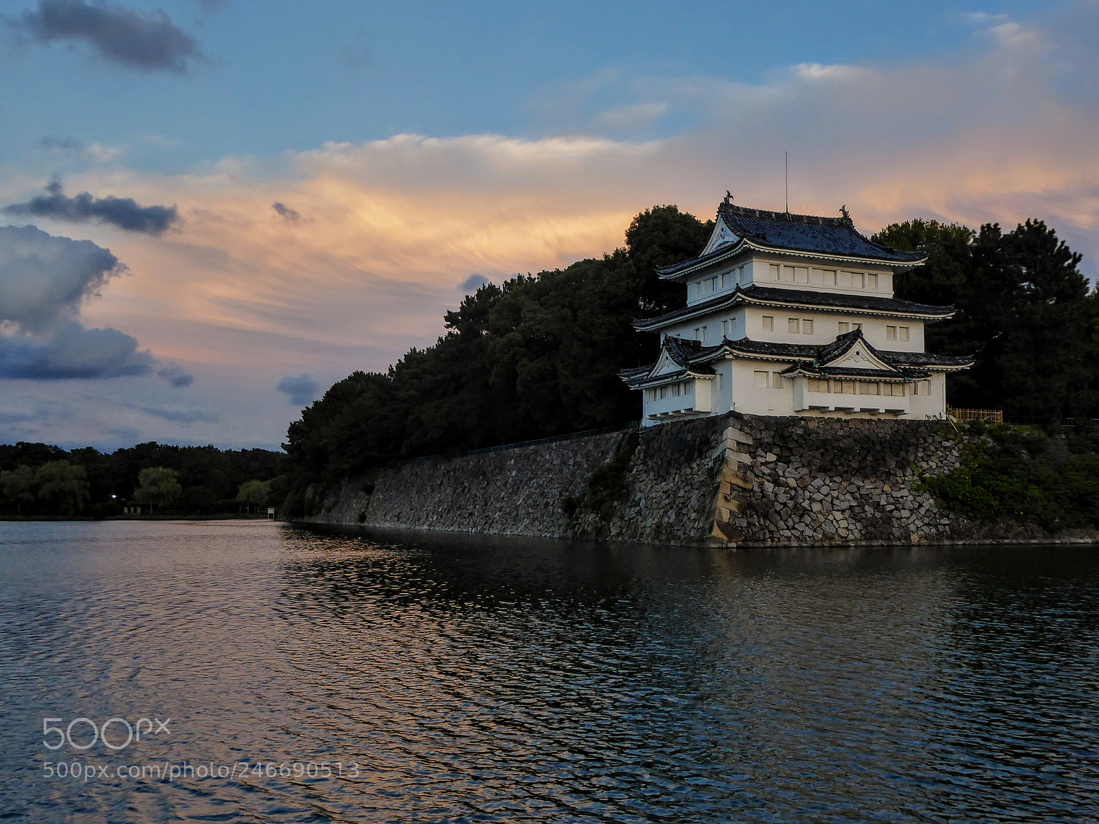 Panasonic Lumix DMC-ZS50 (Lumix DMC-TZ70) sample photo. Nagoya castle at sunset photography