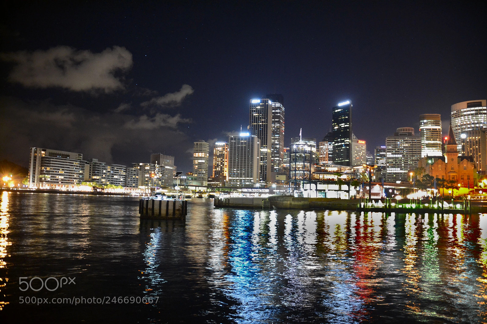 Nikon D3100 sample photo. Sydney harbor night photography