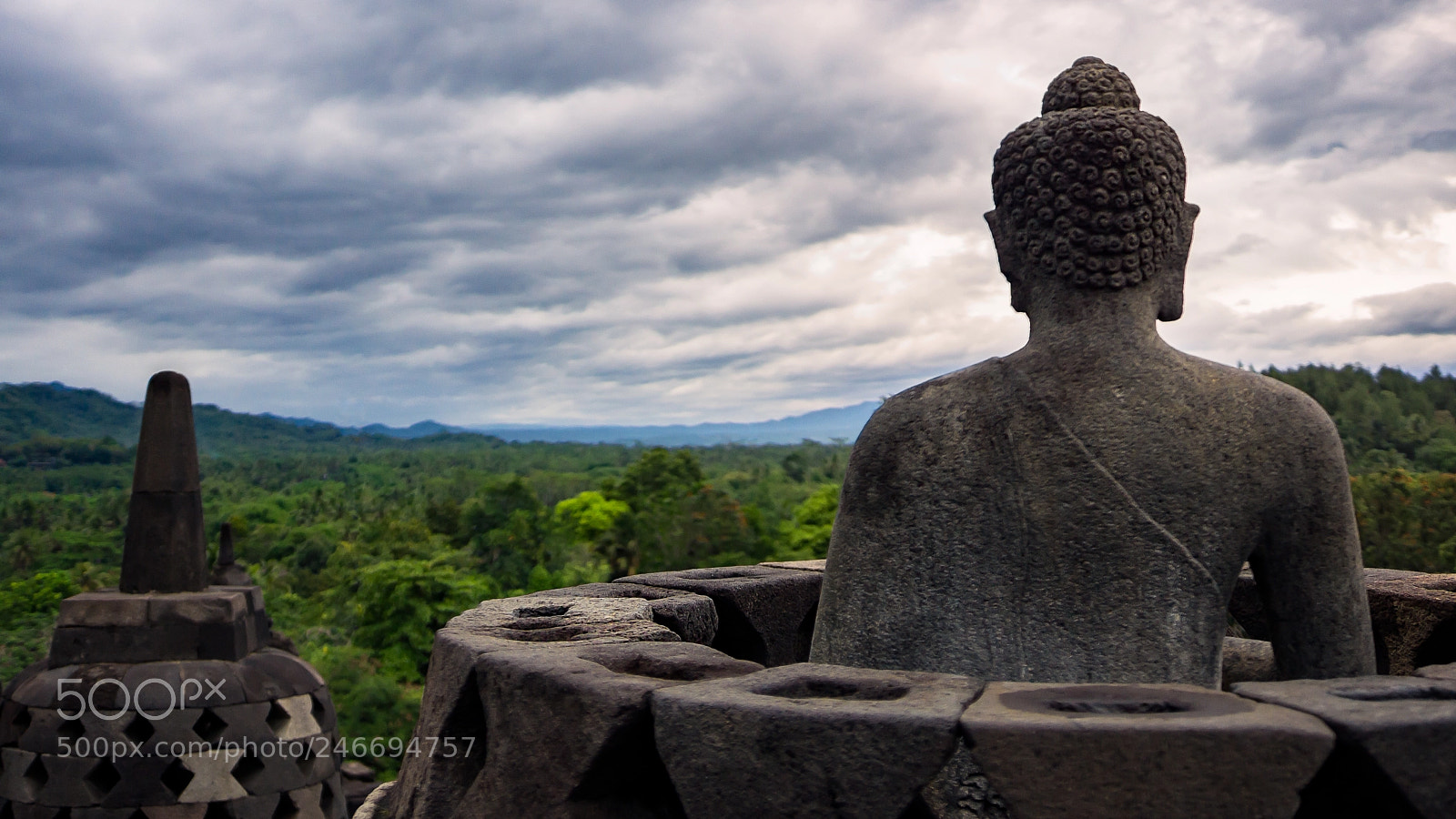 Sony SLT-A77 sample photo. Buddha overlook borobudur photography