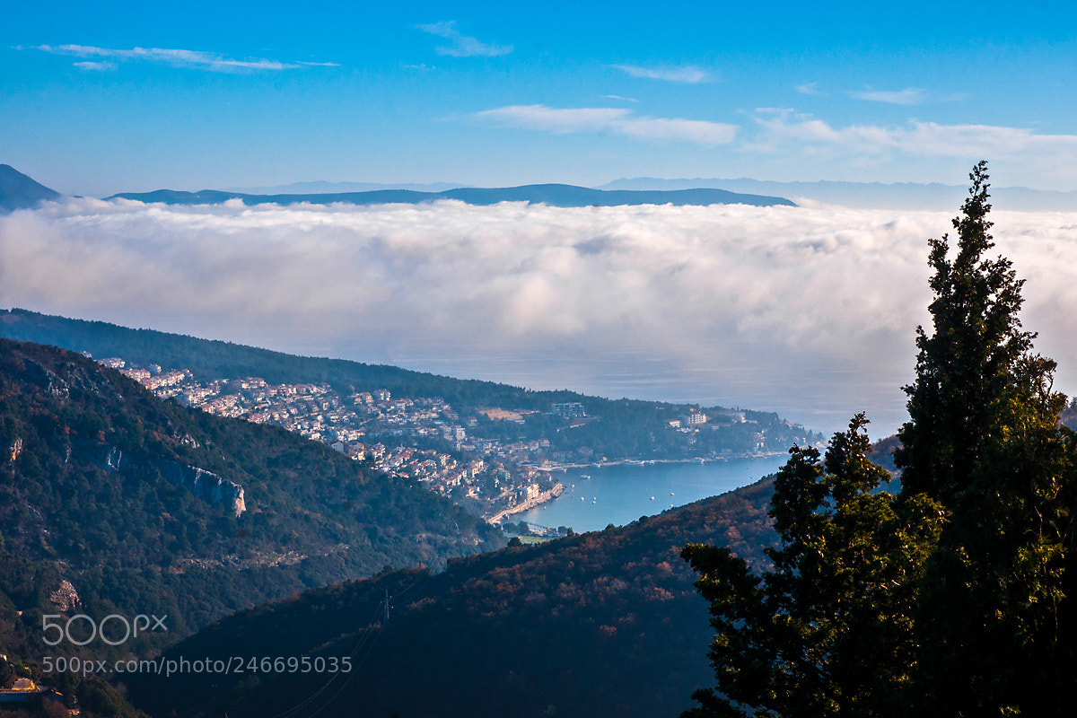 Sony Alpha DSLR-A700 sample photo. Fog over the sea photography