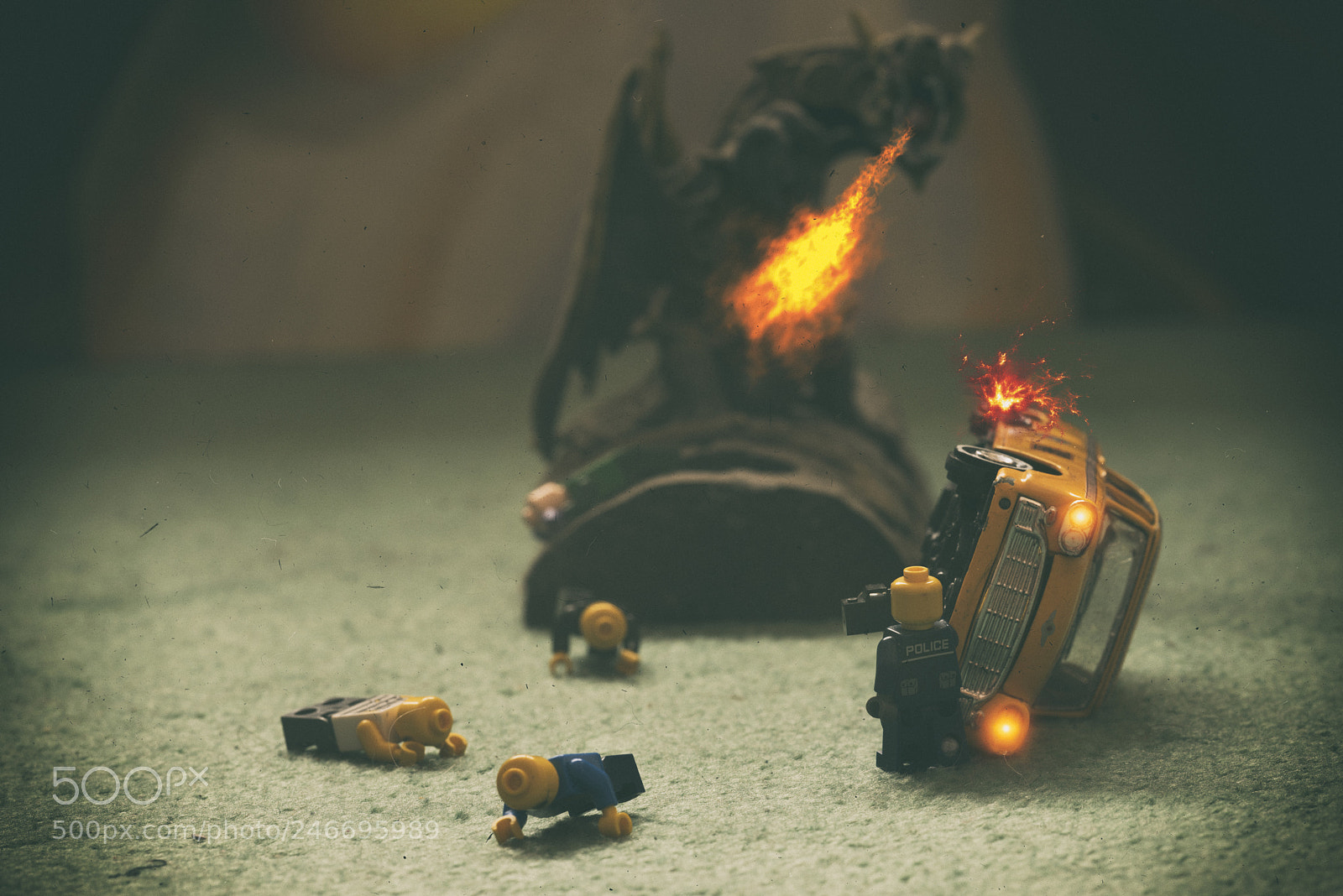 Nikon D810 sample photo. Lego police under attack photography