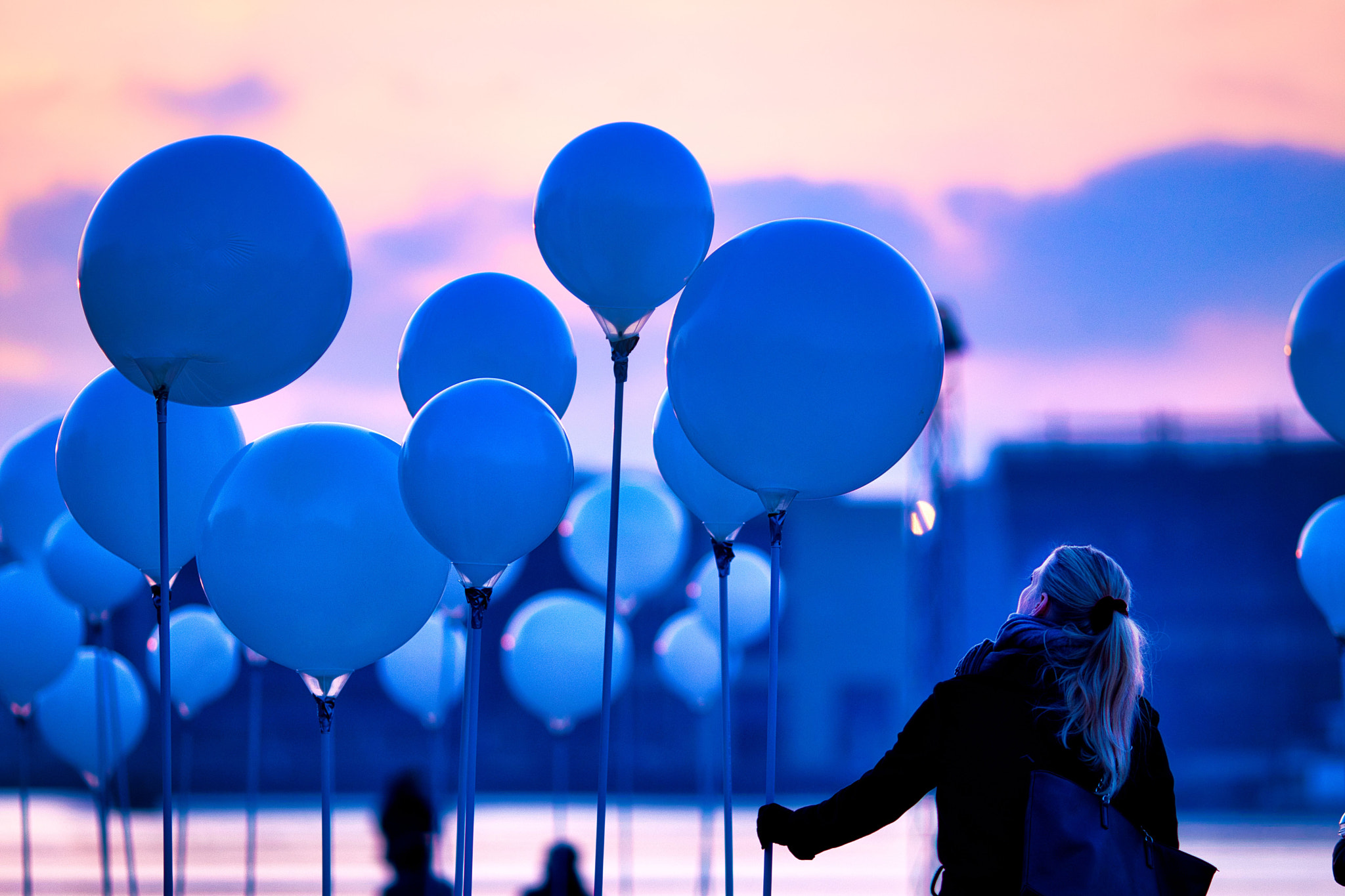 Canon EF 135mm F2L USM sample photo. Frost copenhagen light festival balloon forest photography