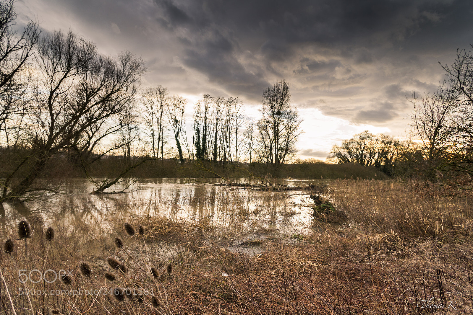Sony a7 sample photo. Flooded landscape - clouds photography