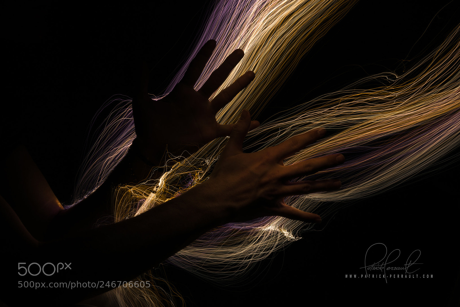 Nikon D810 sample photo. Yellow hand light painting photography