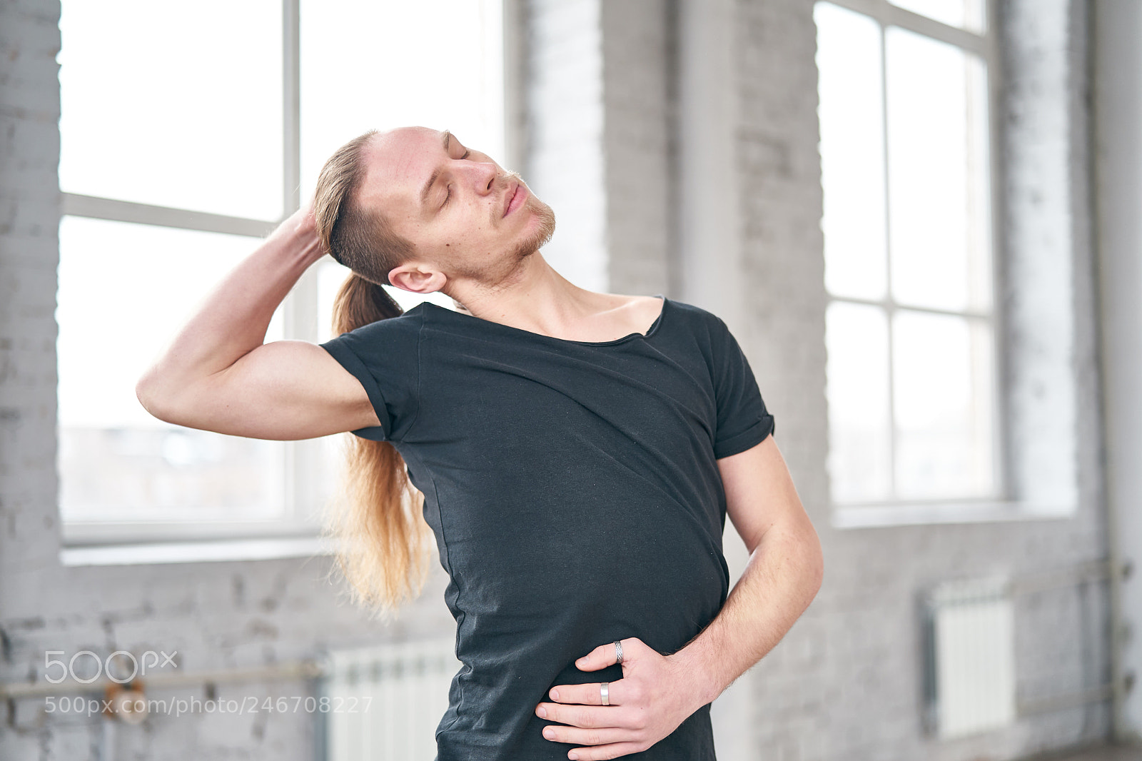 Sony a9 sample photo. Young man stretching his photography