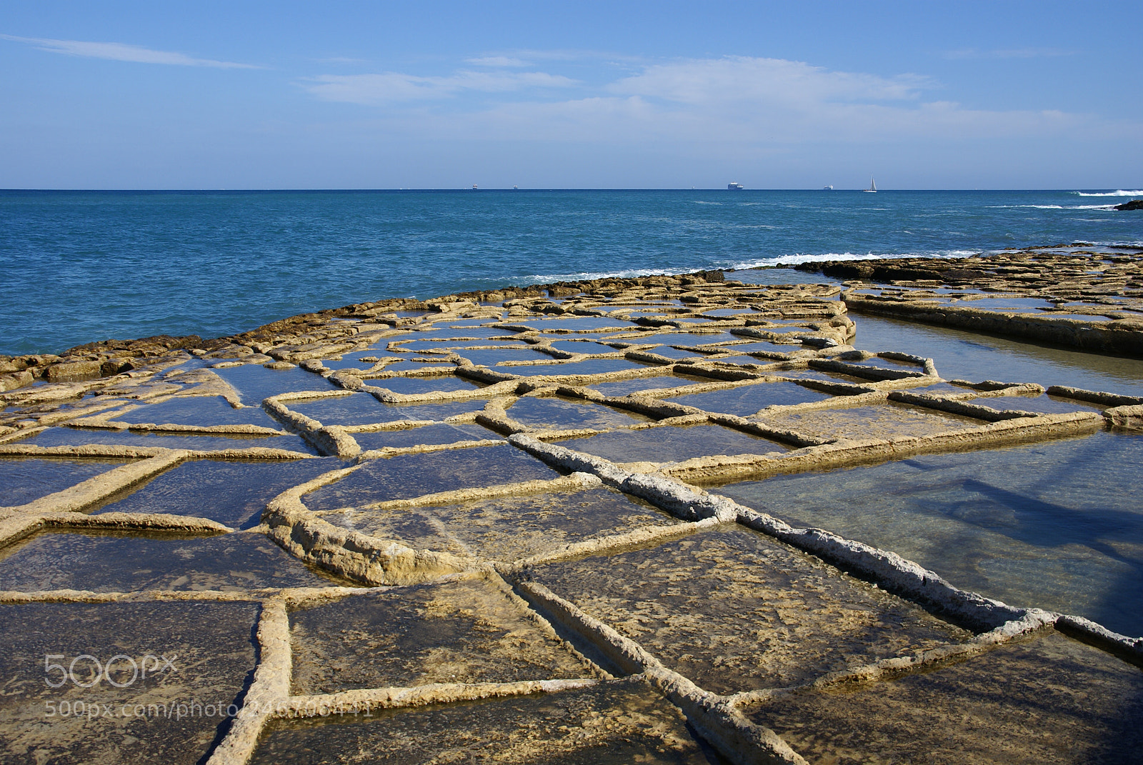 Sony Alpha DSLR-A100 sample photo. Malta salt pans photography