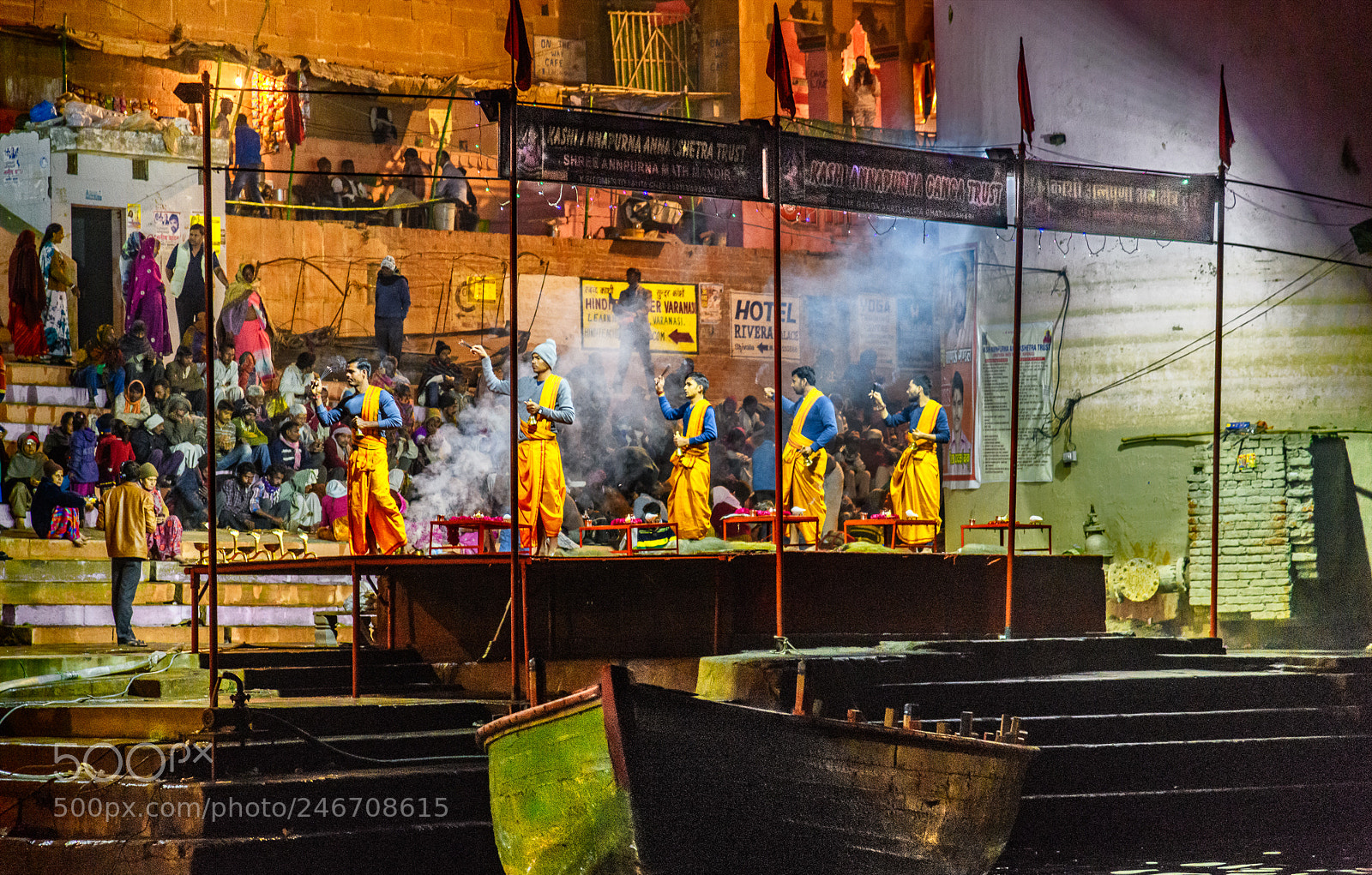 Nikon D850 sample photo. Ganga aarti ceremony as photography