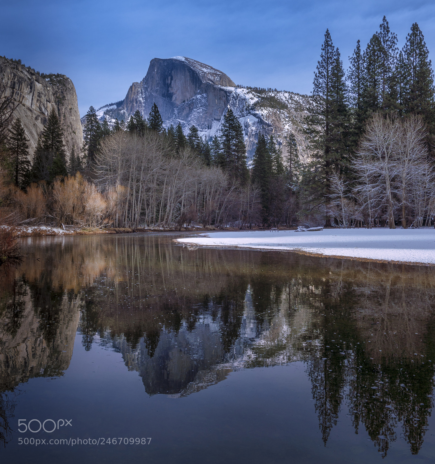 Sony a7R III sample photo. Yosemite - half-dome reflection photography