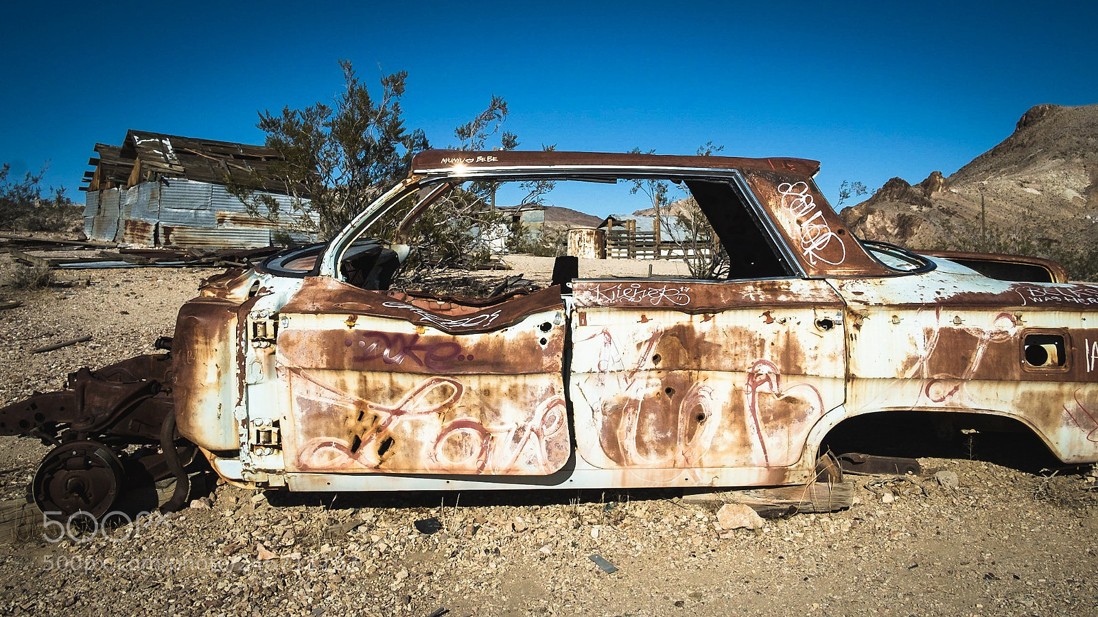 Fujifilm X-Pro1 sample photo. Ghost town of rhyolite photography