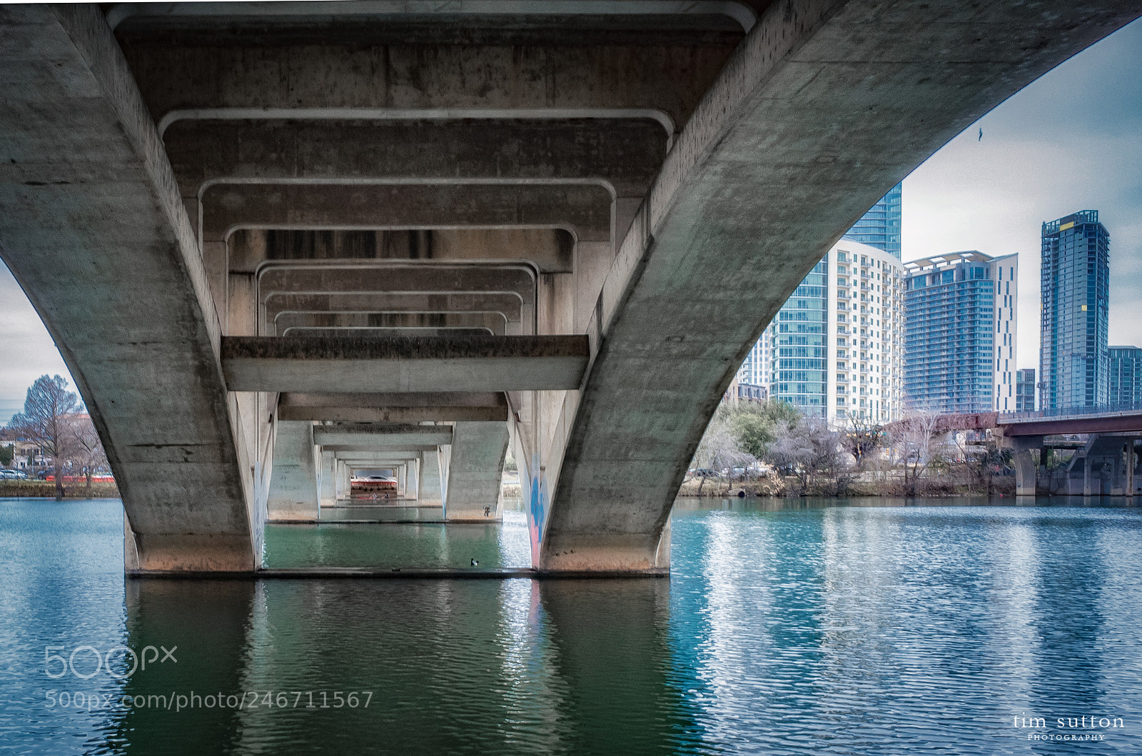 Ricoh GR II sample photo. Under lamar boulevard bridge photography