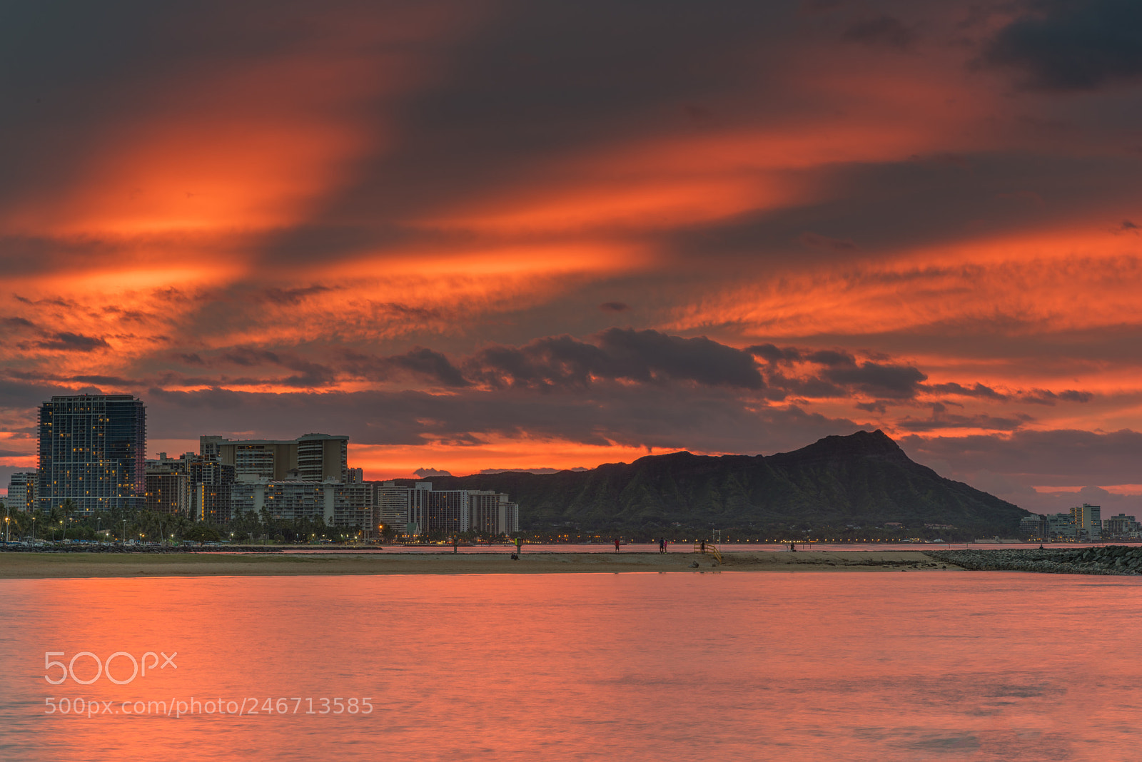 Nikon D810 sample photo. Sunrise at diamond head photography