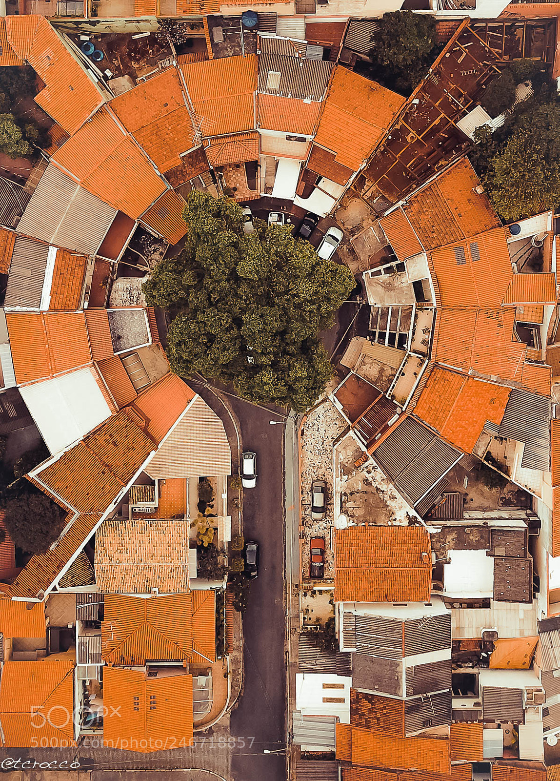 DJI FC220 sample photo. Pizza format roofs photography