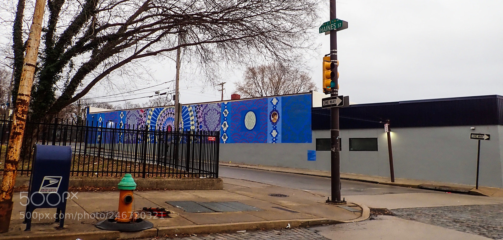 Olympus TG-5 sample photo. Mural on haines street photography
