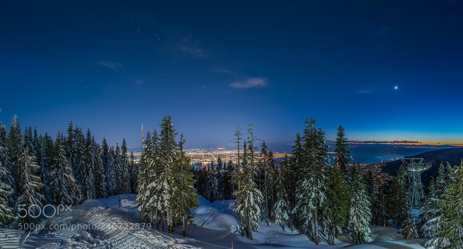 Nikon D810 sample photo. Sunset vancouver on grouse photography