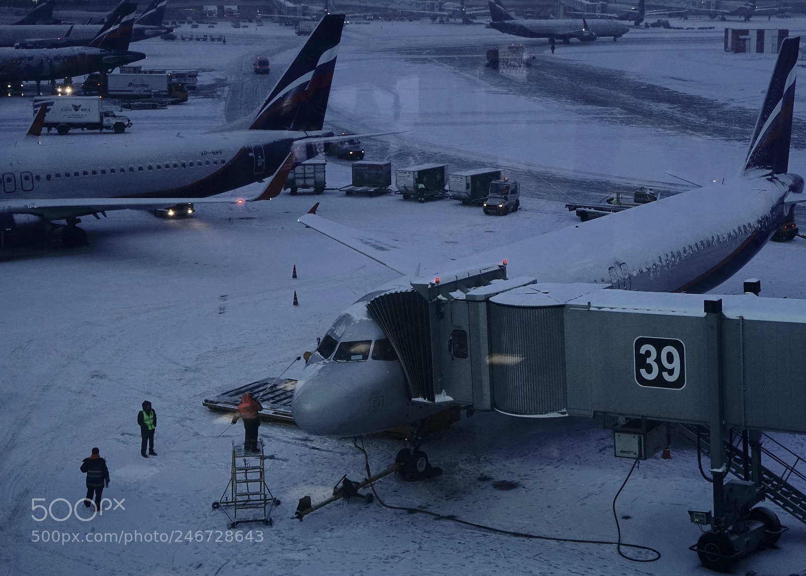 Sony a7 sample photo. Moscow airport defrosting photography