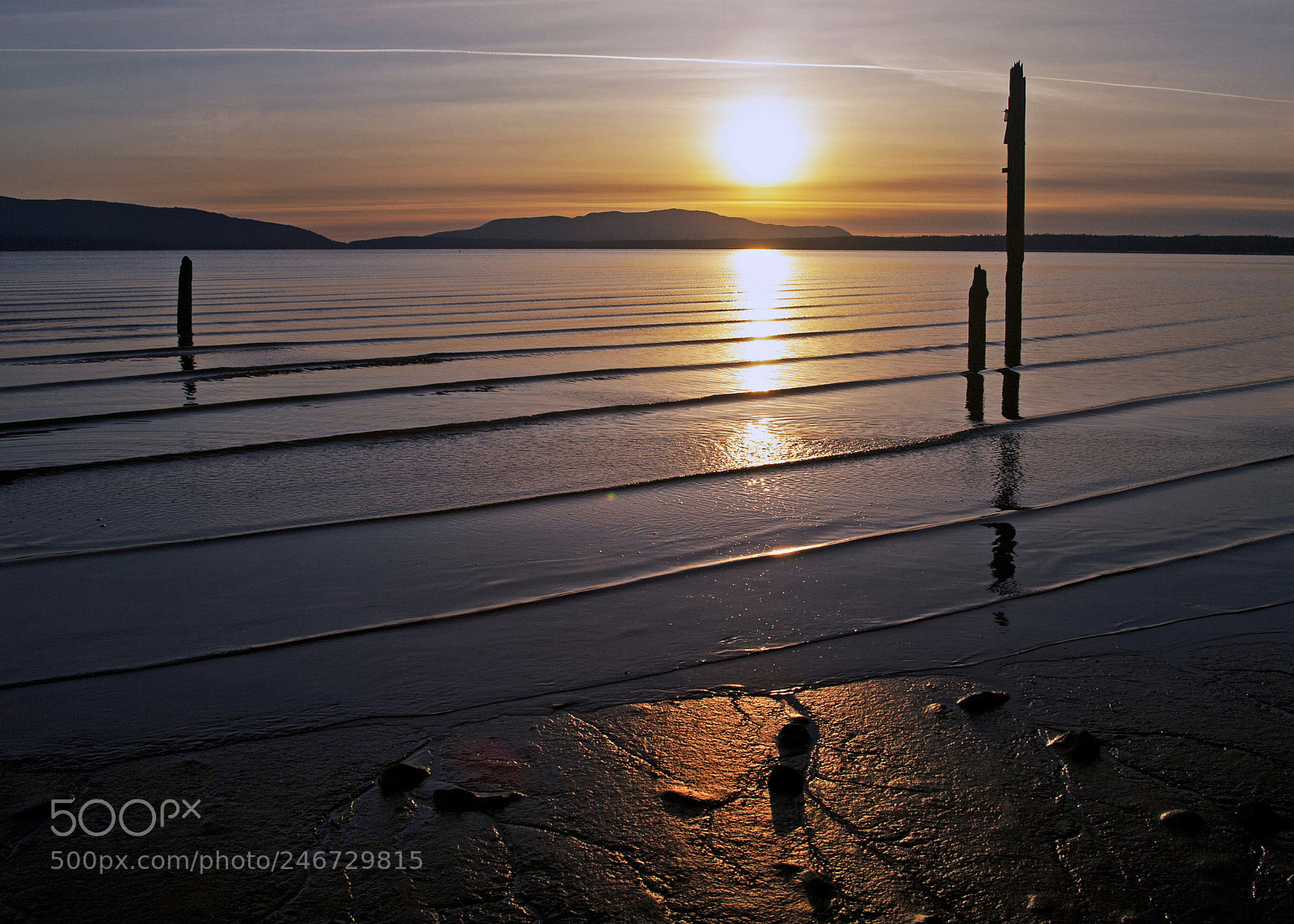 Canon EOS 5D sample photo. Sunset over orcas photography