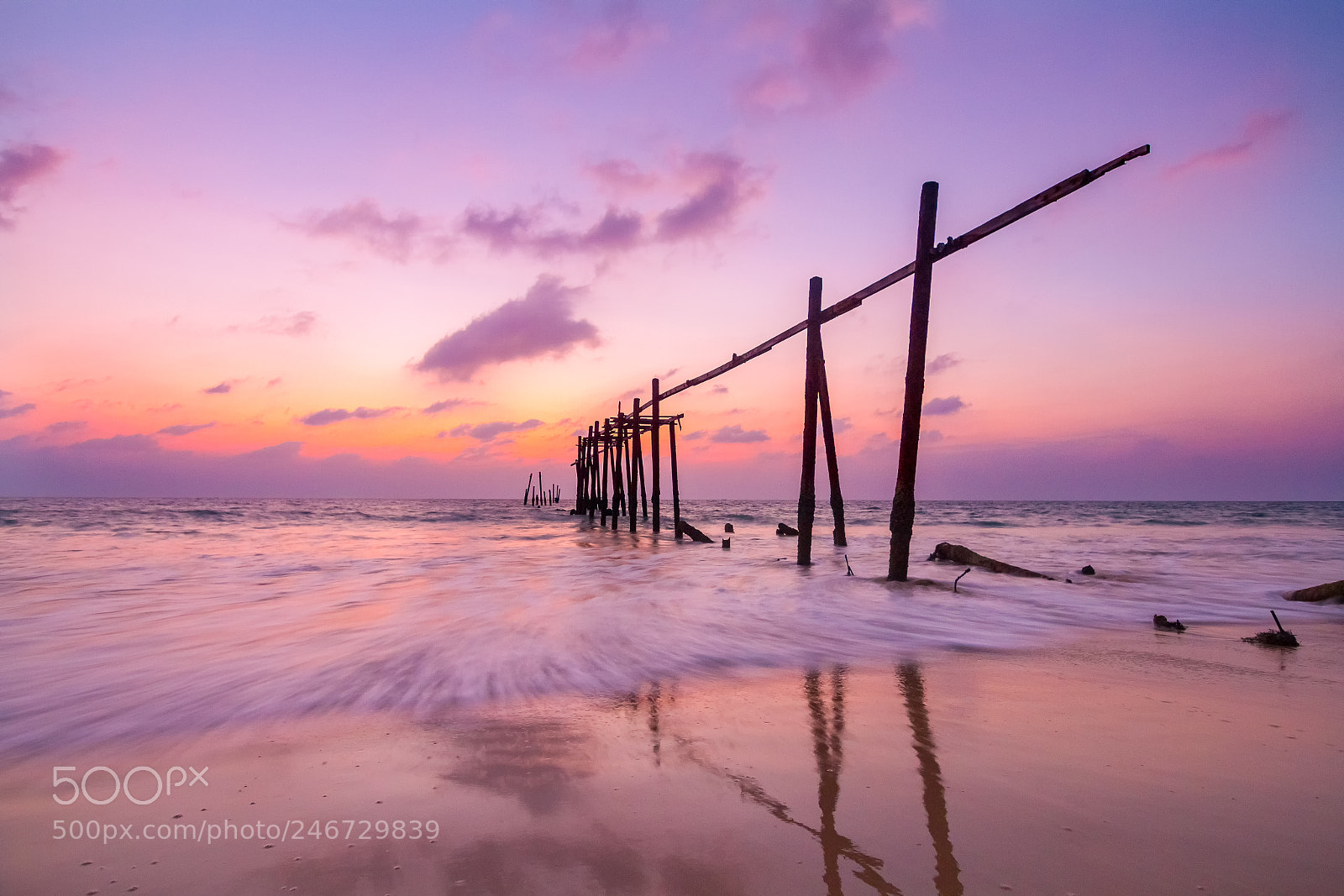 Canon EOS 7D sample photo. Silhouette old wooden bridge photography
